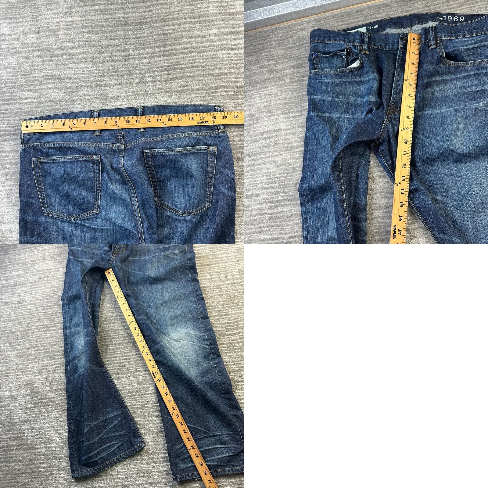 Gap VINTAGE Gap Jeans Mens 38x30 Bootcut Cowboy Blue Denim Faded Y2K 90s Cowboy Size US 38 / EU 54 - 9 Thumbnail