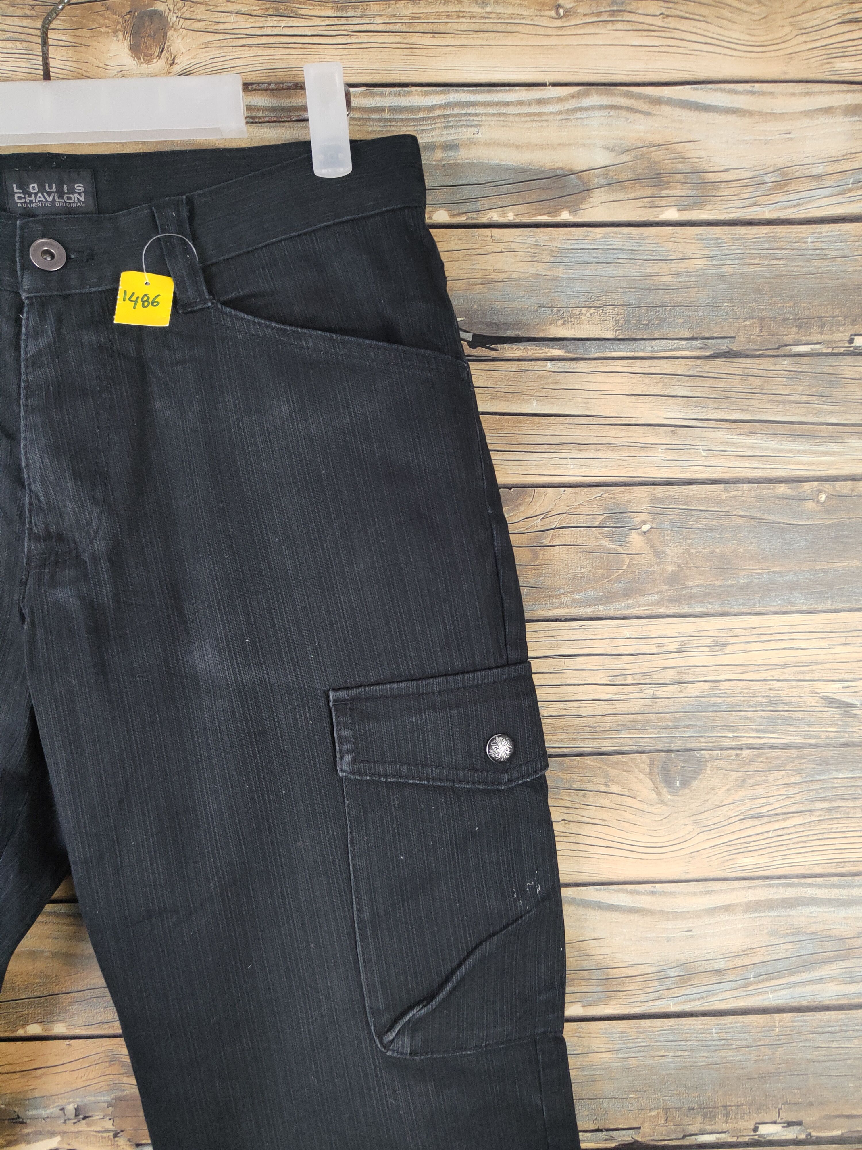 Japanese Brand DL Louis Chavlon Black Multipocket Cargo Pants #1486 Size US 31 - 5 Thumbnail