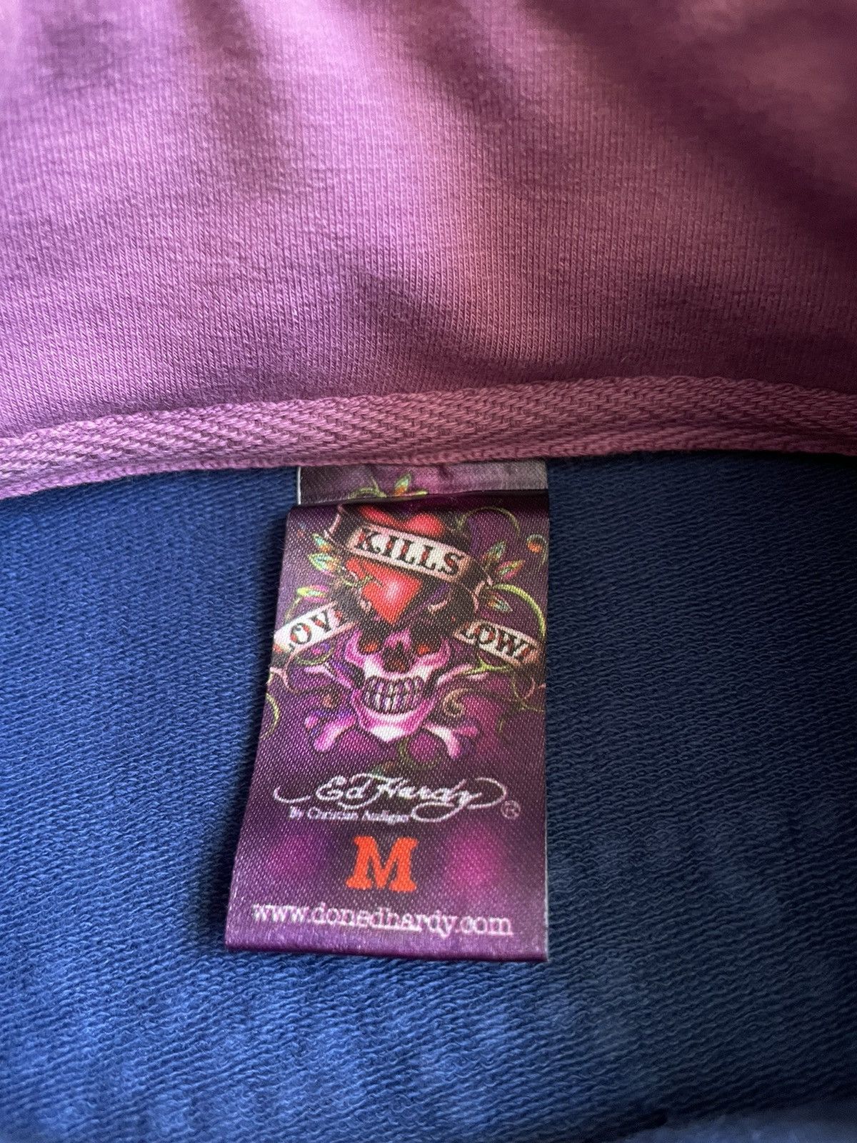 Ed Hardy Vintage Y2K Ed Hardy By Christian Audigier 00’s Zip Sweater Size XL / US 12-14 / IT 48-50 - 7 Thumbnail