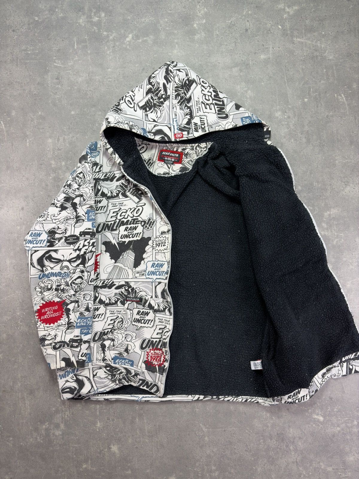 Ecko Unltd. Ecko Unltd. Comic Book Grafitti AOP Baggy Zip Hoodie XXL Size US XXL / EU 58 / 5 - 11 Thumbnail