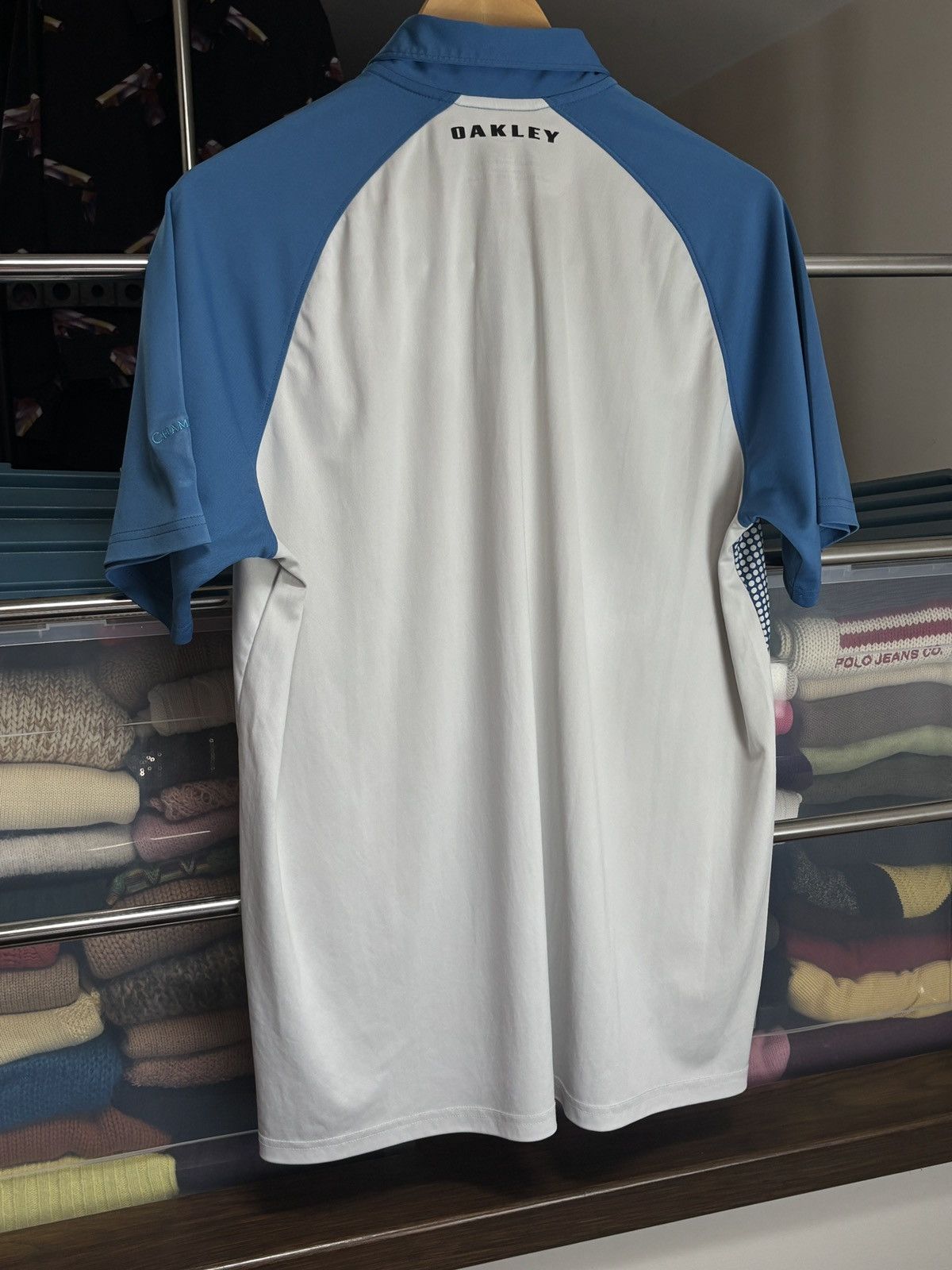 Oakley × Vintage Oakley 00s Vintage Active Sport Polo Shirt Size US L / EU 52-54 / 3 - 4 Thumbnail
