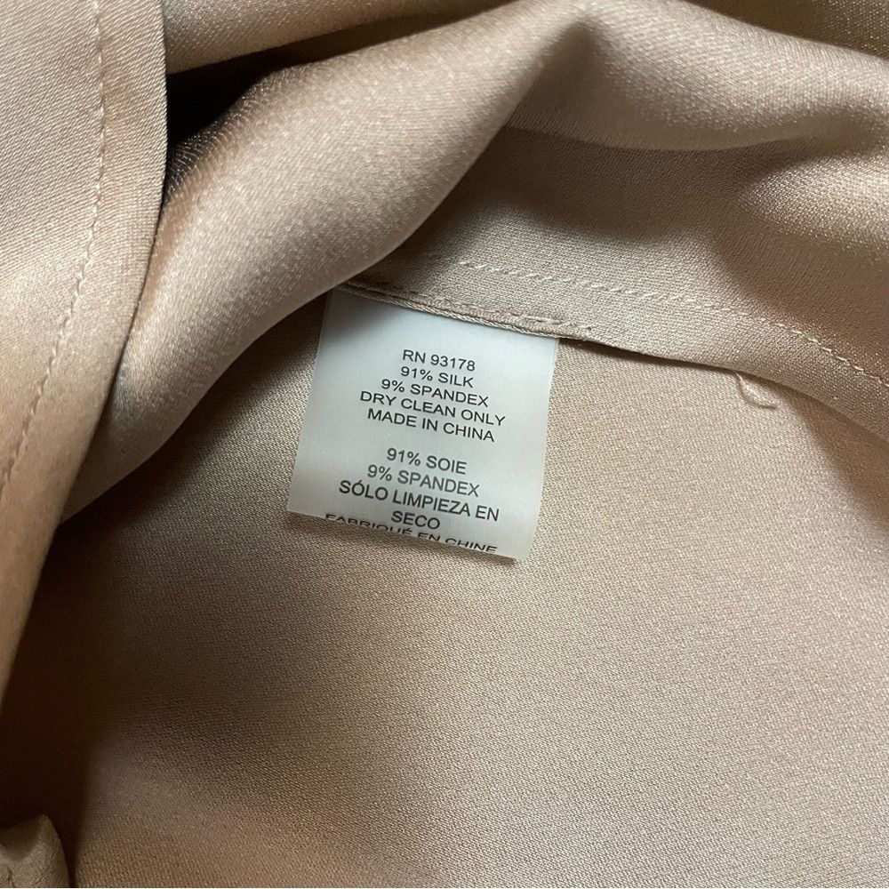 Elie Tahari NWT New $245 Elie Tahari Silk Ruched Front Beige Blouse Siz Size S / US 4 / IT 40 - 8 Thumbnail