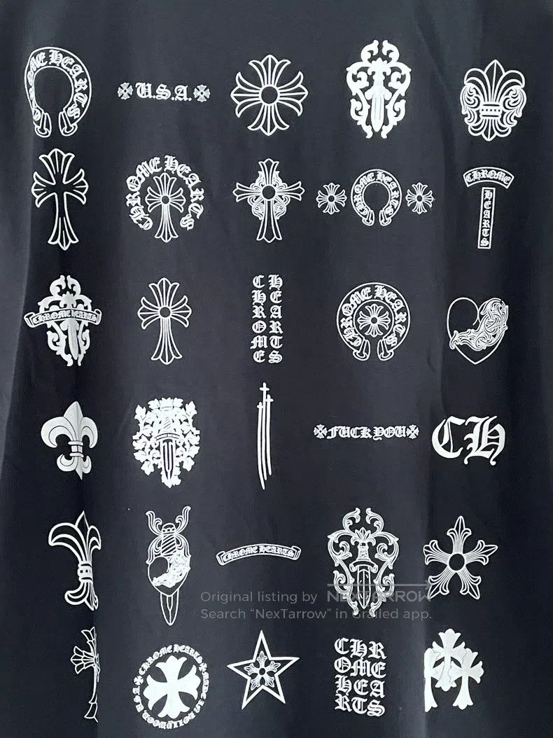 Chrome Hearts CHROME HEARTS Size L Black back Croce heart logo element sh Size US L / EU 52-54 / 3 - 3 Thumbnail