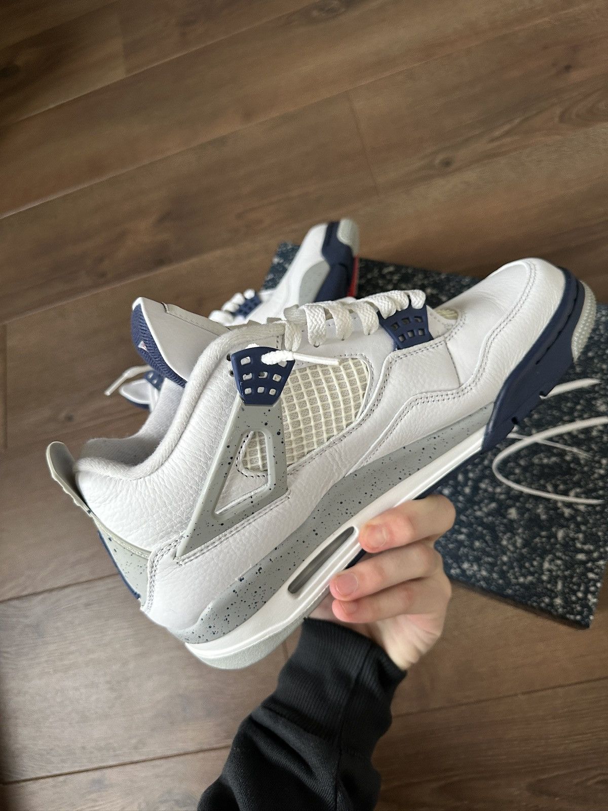 Jordan Brand Jordan 4 Midnight Navy Size US 9.5 / EU 42-43 - 4 Thumbnail