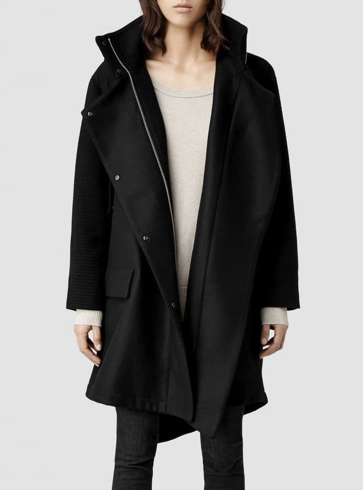 Allsaints Allsaints Odetta Parka Oversized Wool Asymmetrical Coat Size S / US 4 / IT 40 - 5 Thumbnail