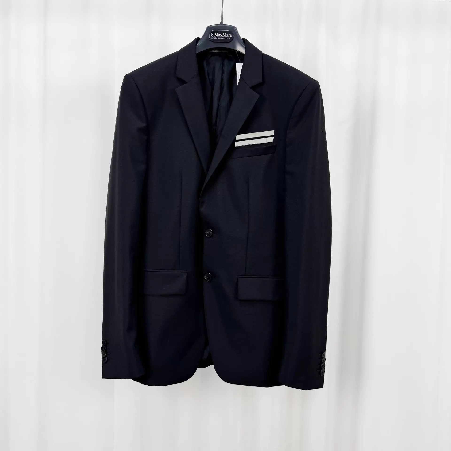 Givenchy Givenchy Black Wool Suit Jacket 48 New Size US M / EU 48-50 / 2 - 1 Thumbnail