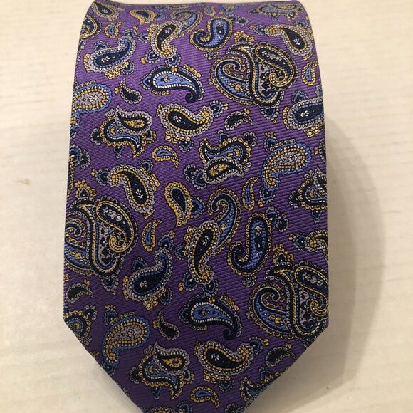 Jos.a.bank men's new dark lavender 100%silk tie 3 1/2