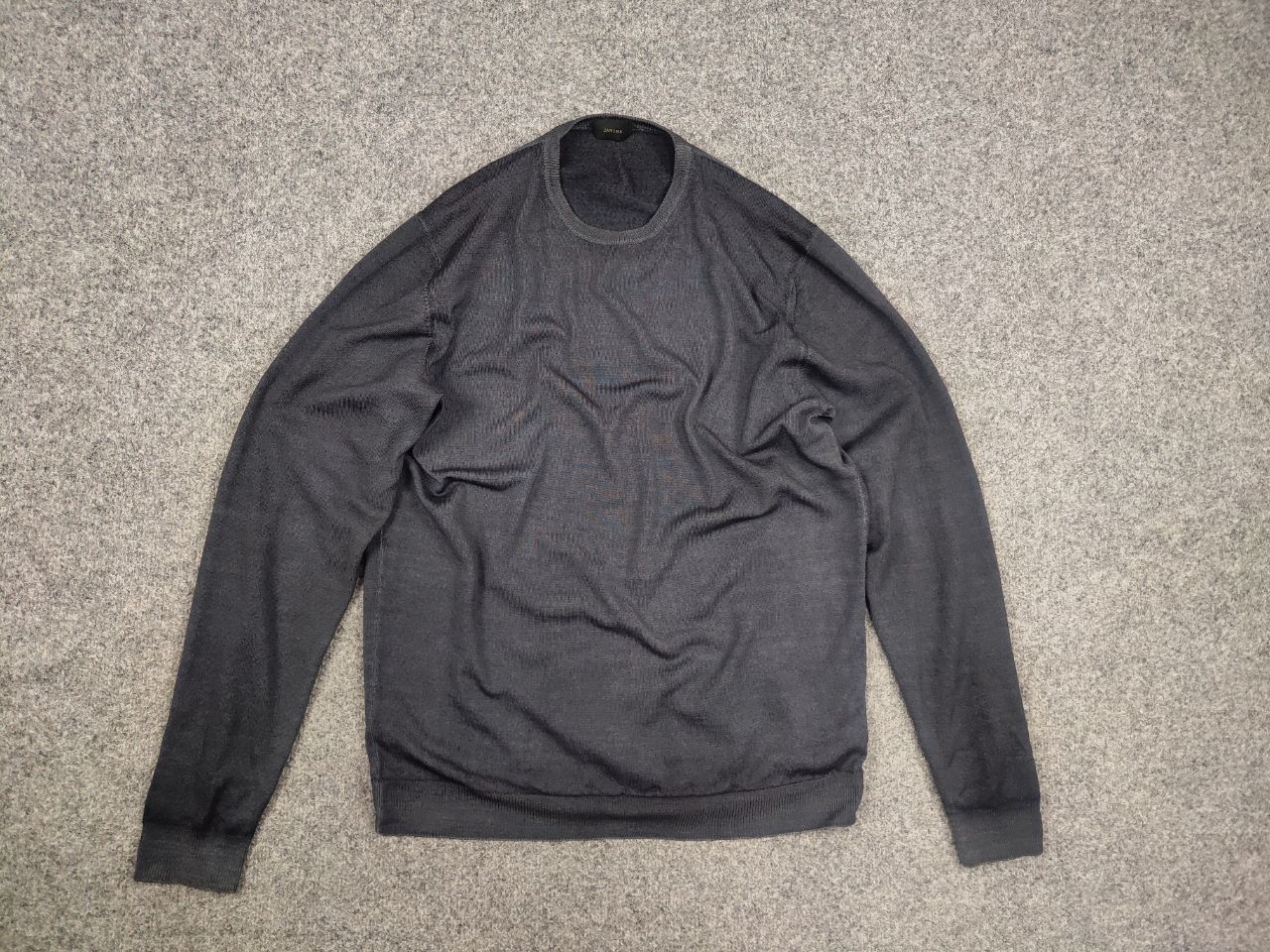 Zanone Zanone Italy Design Lana wool crew neck garment dyed Sweater Size US L / EU 52-54 / 3 - 8 Thumbnail