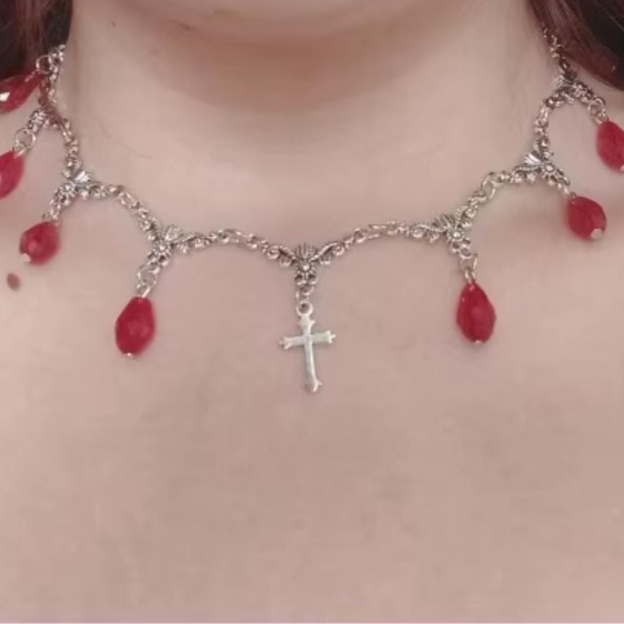 Other Retro Red Cross Necklace Size ONE SIZE - 1 Thumbnail