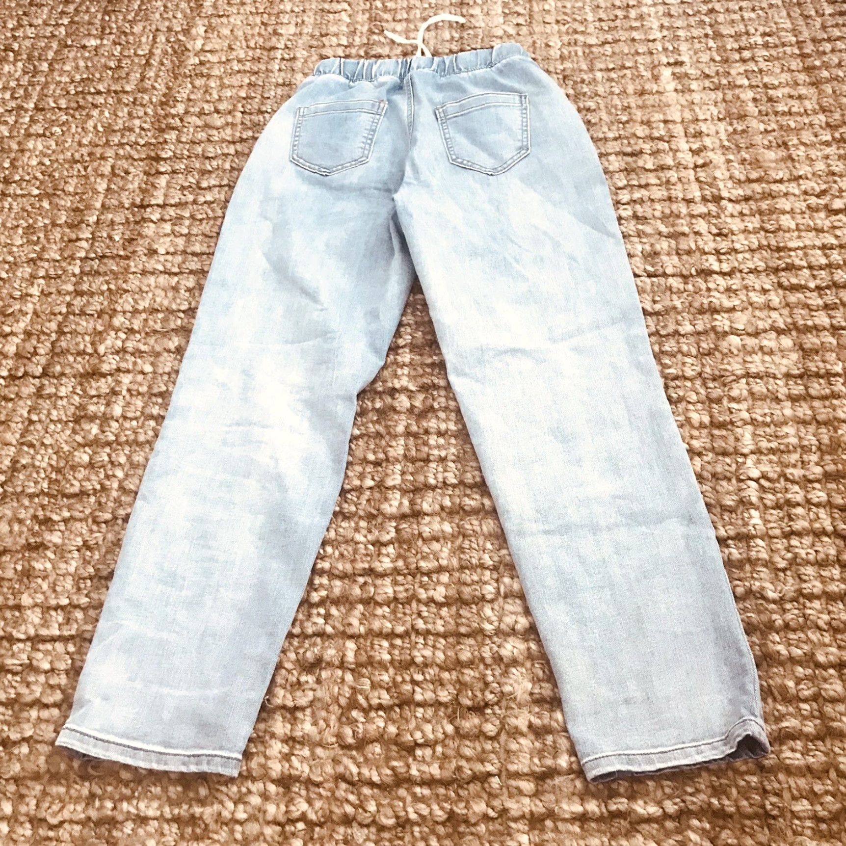 Vintage REWASH Jeans Jogger XS Distressed Pull-On 28in Inseam Blue Elastic Waist Womens Pants Pocket 5-Pocket Denim Cotton Blend Size XS Relaxed Size 26" / US 2 / IT 38 - 3 Thumbnail