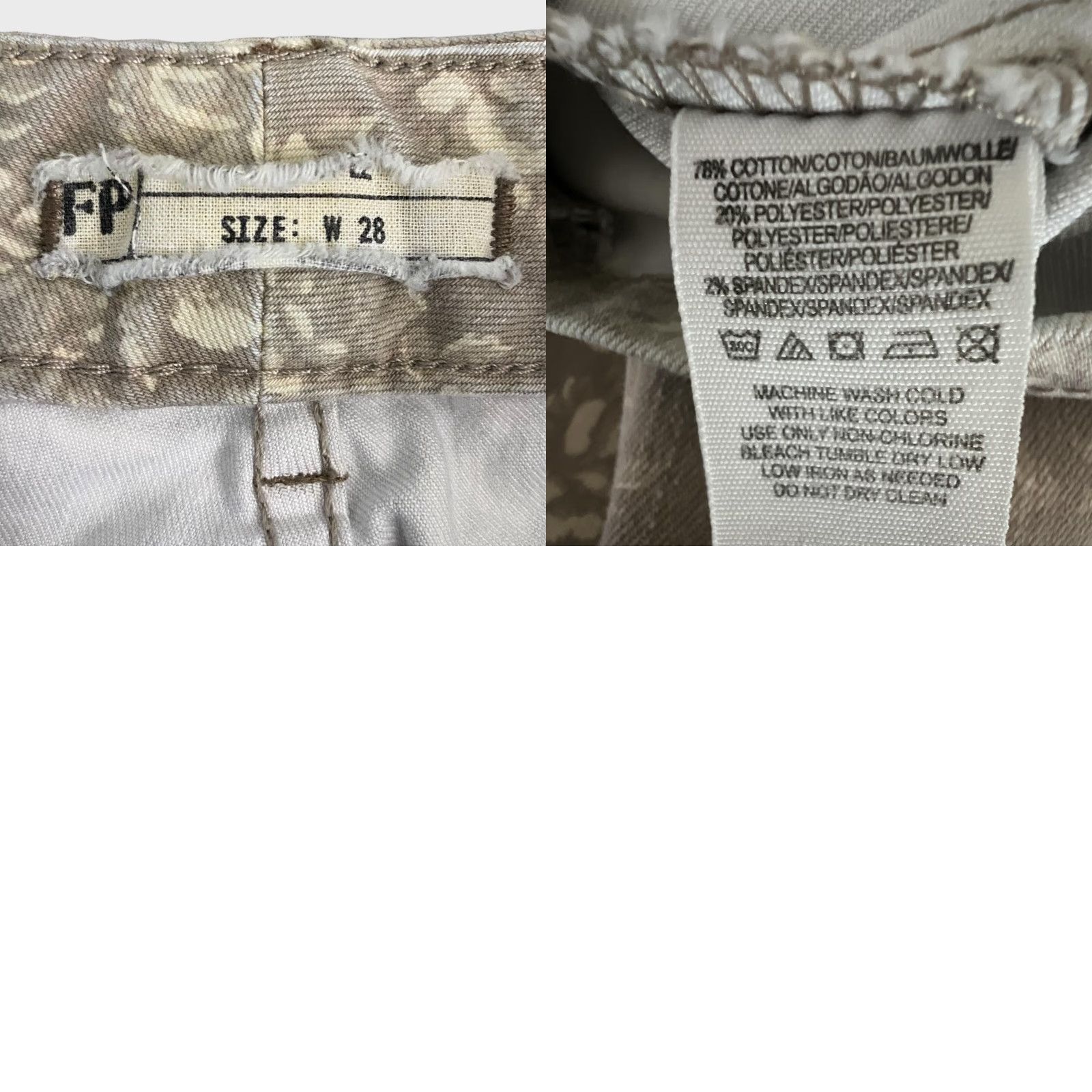 Free People Free People Floral Print Skinny Jeans Womens 26 Gray Stretch Denim Pants Size 26" / US 2 / IT 38 - 8 Thumbnail