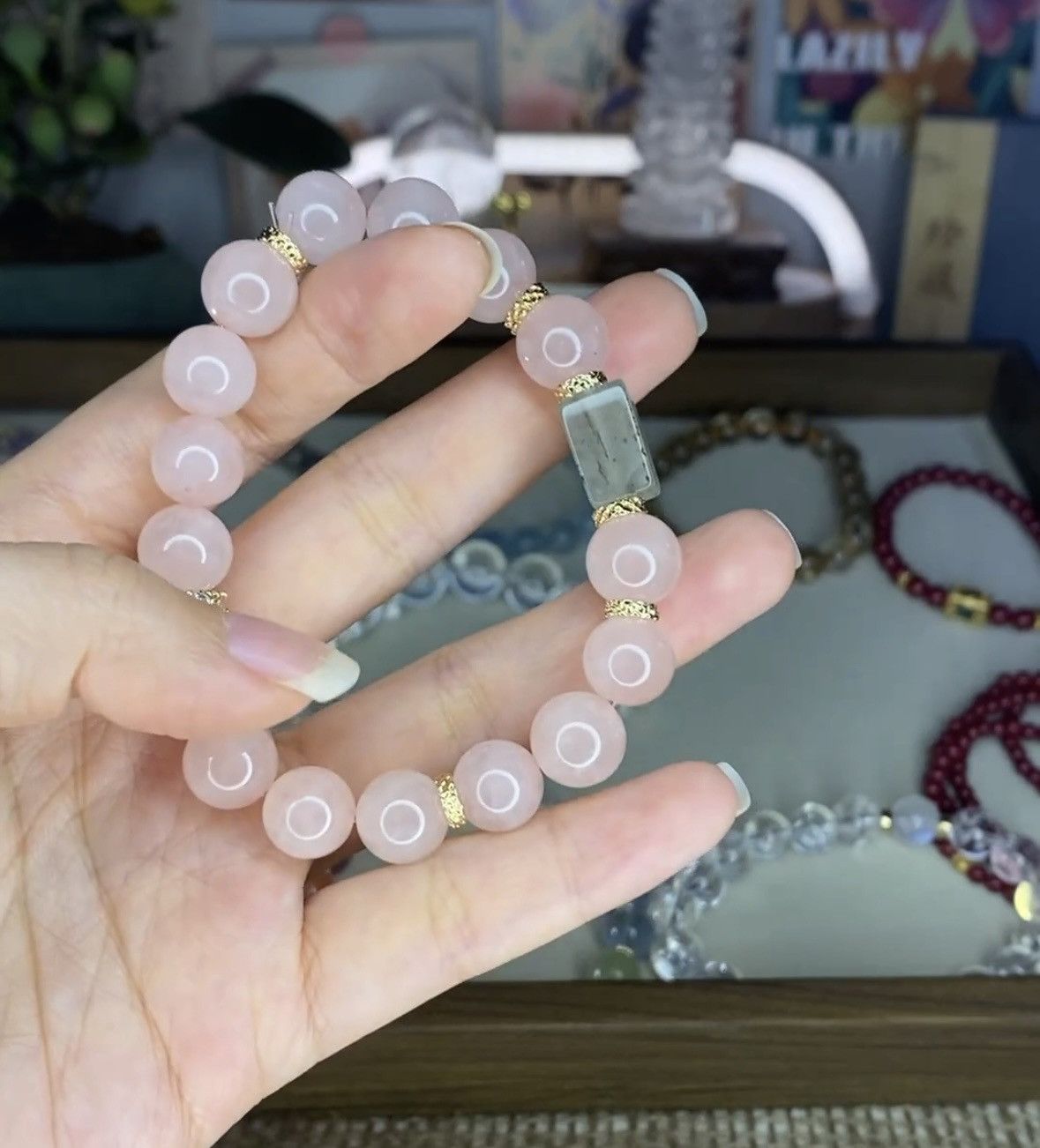 Other Pink crystal bracelet with double harvest in love and career Size ONE SIZE - 1 Thumbnail