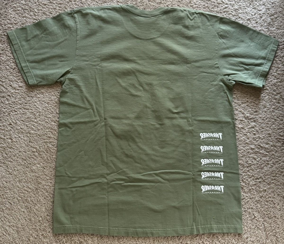Supreme × Thrasher Supreme Thrasher Back Tail olive tee Size US L / EU 52-54 / 3 - 2 Thumbnail
