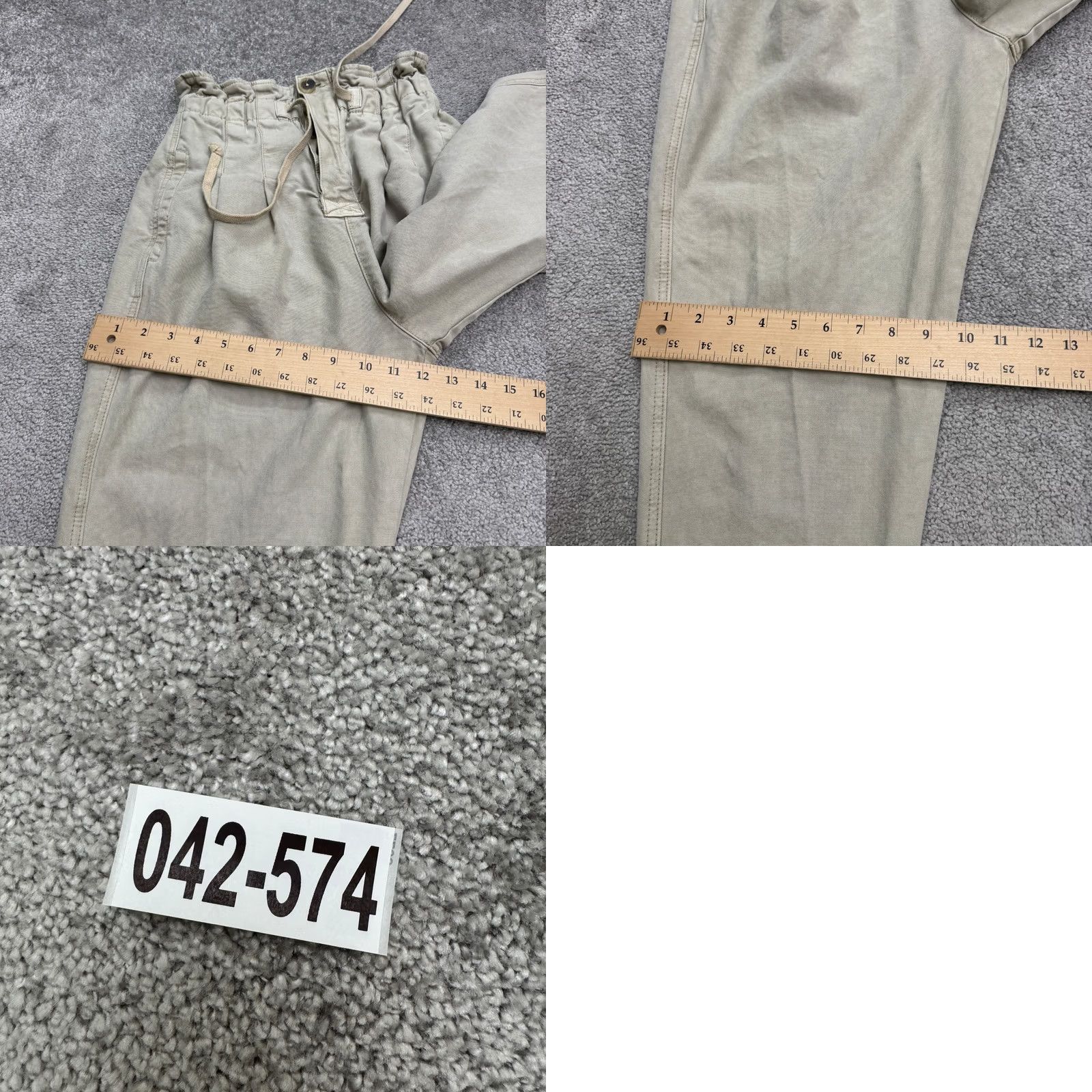 Free People Free People Womens XS Gray Paperbag Pants Tapered Leg Button Fly Classic Trouser Casual Travel Size 26" / US 2 / IT 38 - 10 Thumbnail
