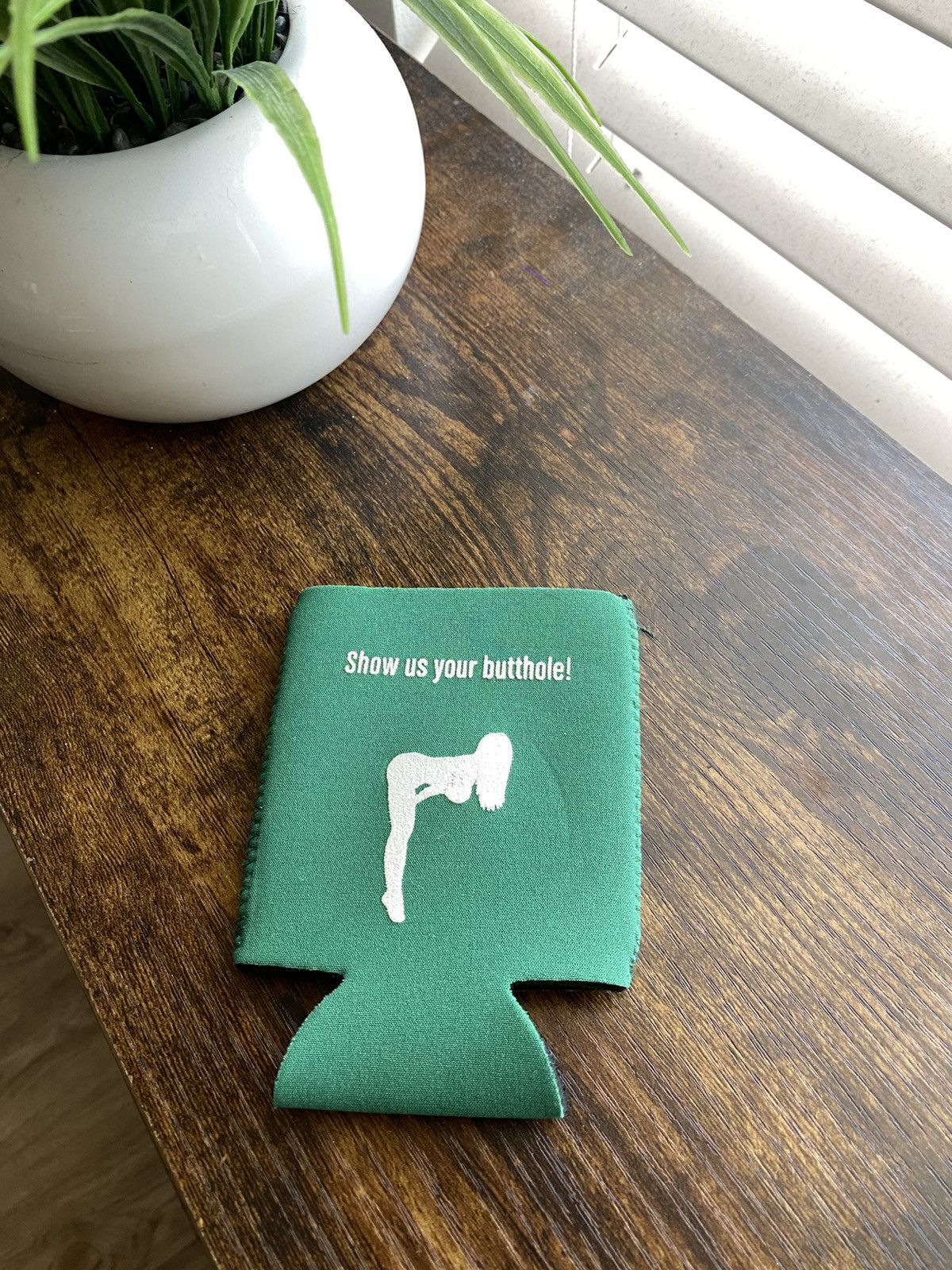 Vintage CRAZY Vintage Show Us Your Butthole Beer Sleeve Holder Size ONE SIZE - 1 Thumbnail