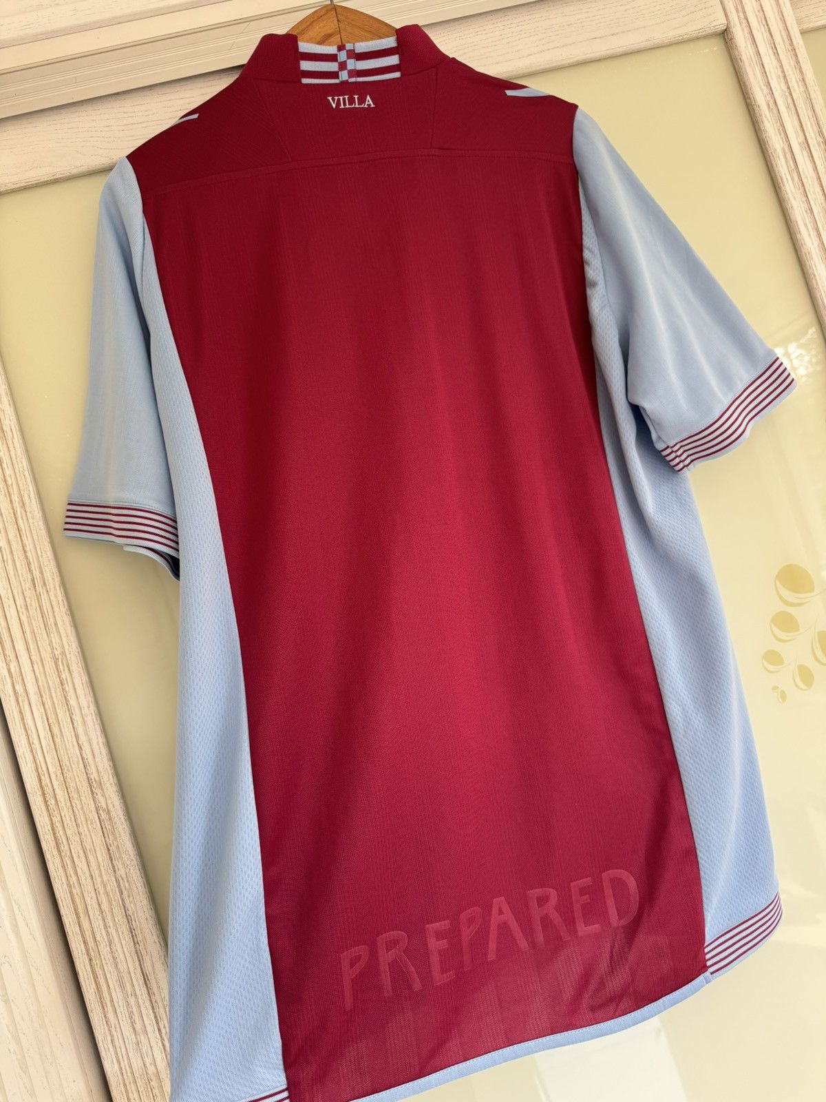 Macron Aston Villa 2013-2014 Home Soccer Jersey Football Kit Shirt Size US XL / EU 56 / 4 - 9 Thumbnail