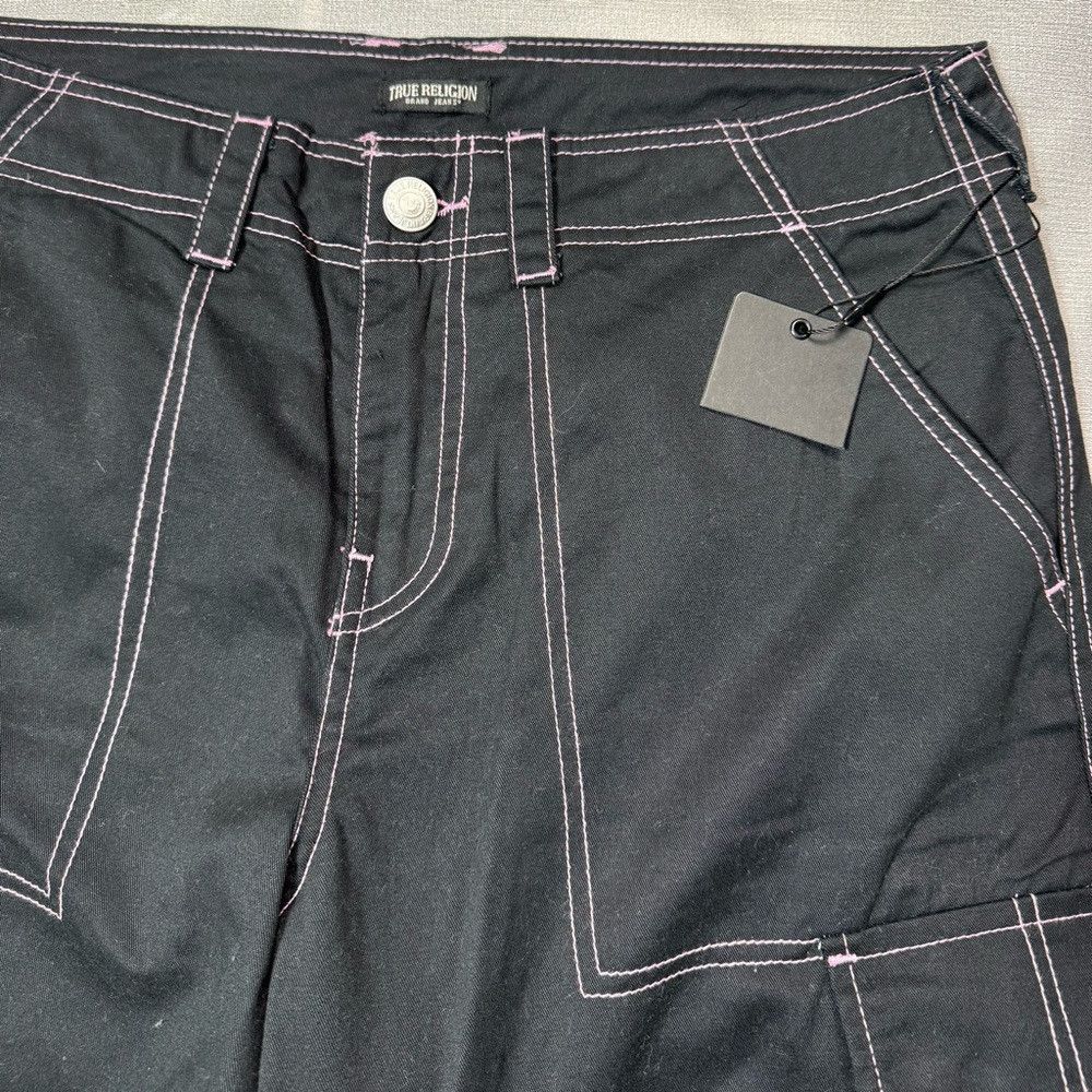 True Religion NWT New $139 True Religion MILITARY SINGLE NEEDLE CARGO Bla Size 31" - 6 Thumbnail