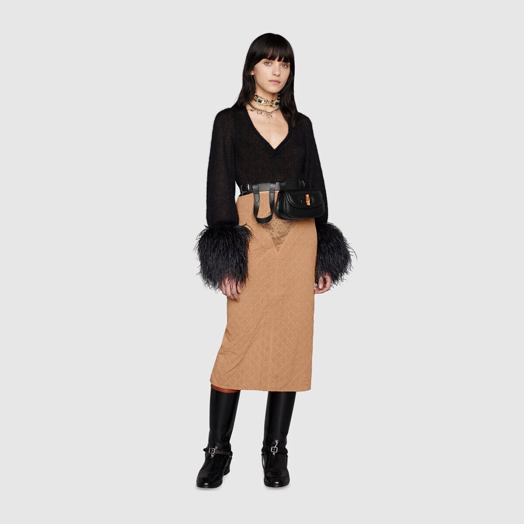 Gucci o1mt1gz0325 Size: OS / Bamboo 1947 Mini Belt Bag in Black Size ONE SIZE - 3 Thumbnail