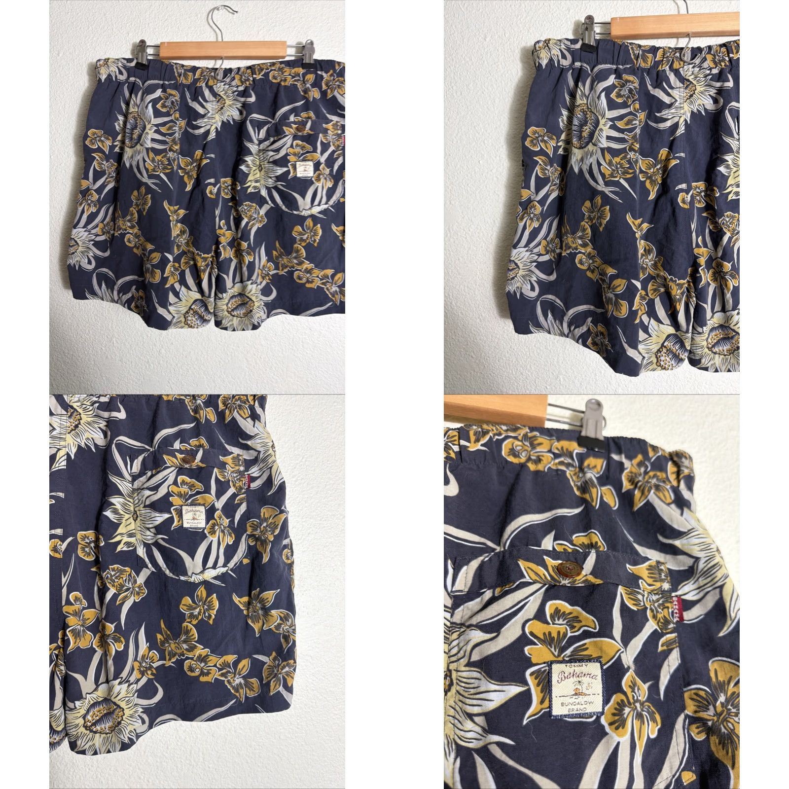 Tommy Bahama Tommy Bahama Trunks Mens Large Gray Lined Tropical 38x4 Drawstring Size ONE SIZE - 8 Thumbnail