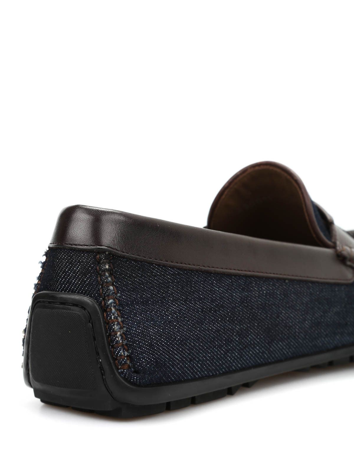 Dolce & Gabbana o1y0125 Denim Loafers in Midnight Blue/Dark Brown Size US 11.5 / EU 44-45 - 3 Thumbnail