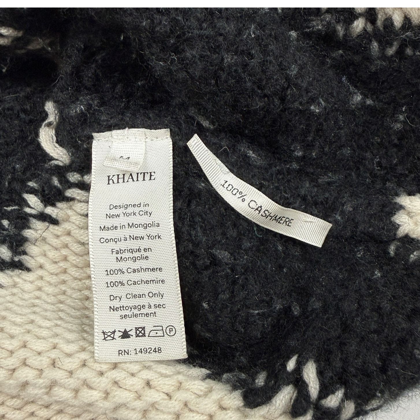 KHAITE Khaite Valerie Argyle Cashmere Sweater Deep V-Neck Oversized Size M / US 6-8 / IT 42-44 - 8 Thumbnail