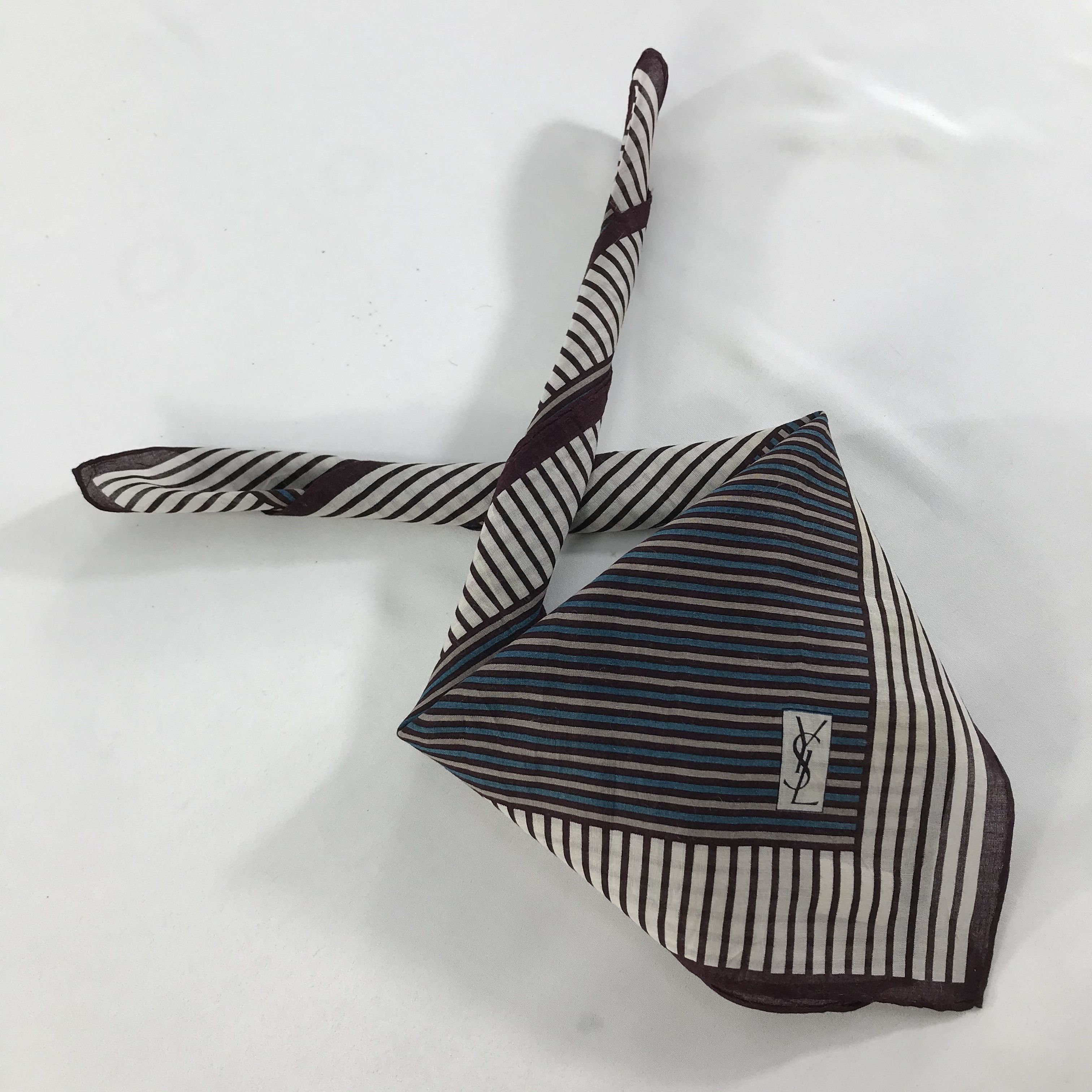 Vintage × Yves Saint Laurent Yves Saint Laurent Bandana / Handkerchief/Neckerchief -S1581 Size ONE SIZE - 4 Thumbnail