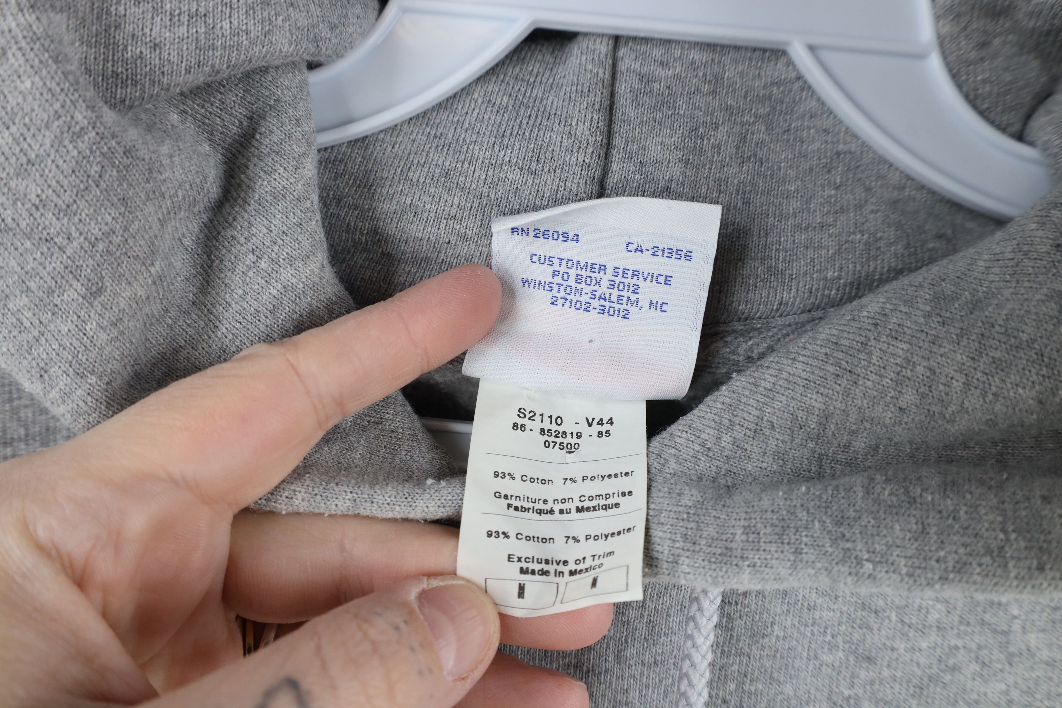 Champion × Vintage Vintage 90s Champion Logo Heavyweight Hoodie Sweatshirt Gray Size US XL / EU 56 / 4 - 11 Thumbnail