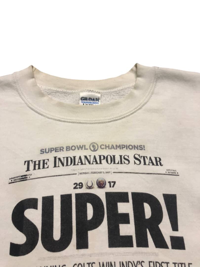 Gildan × Vintage Y2K Indianapolis Colts Championship Super Bowl Newspaper Size US L / EU 52-54 / 3 - 7 Thumbnail
