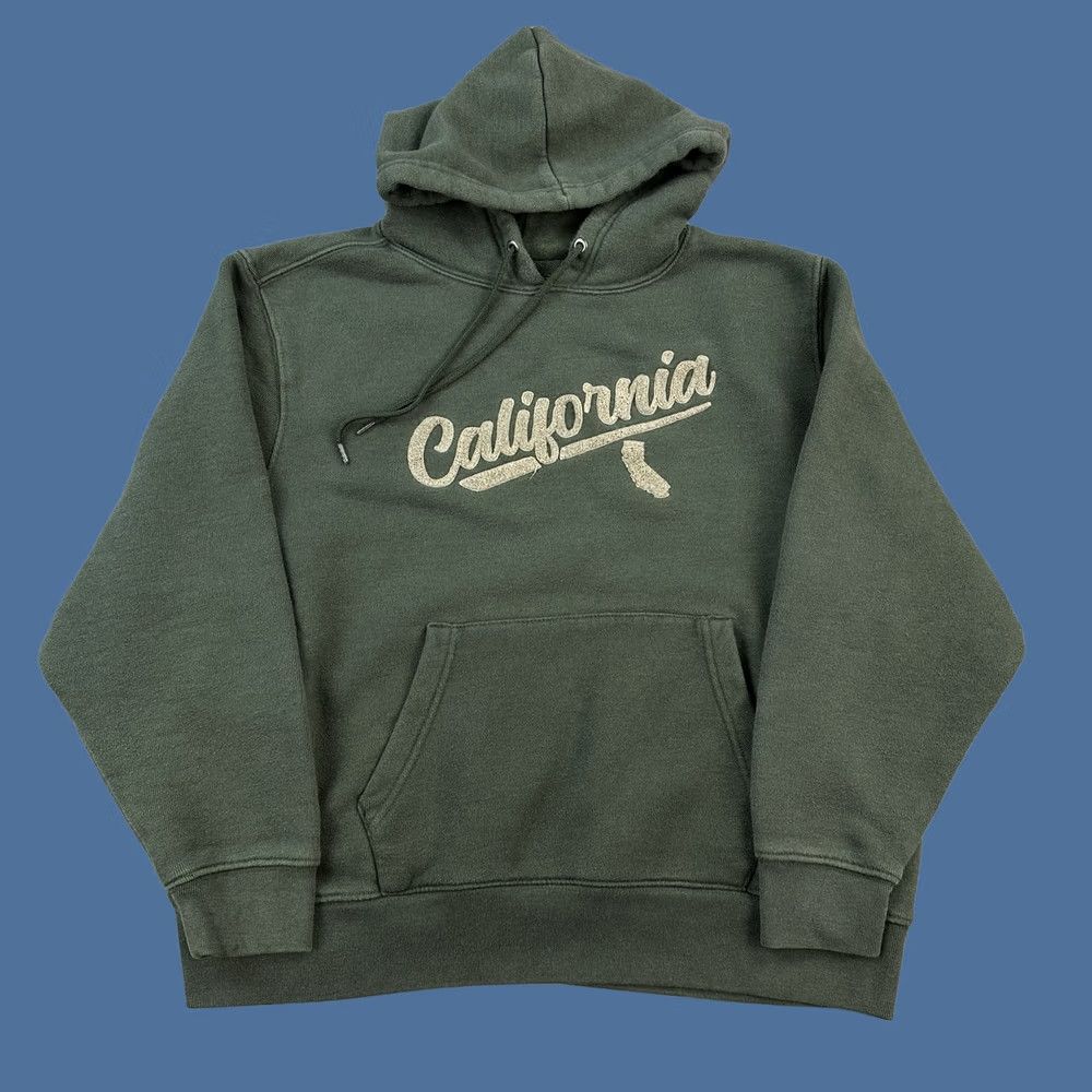 Vintage State of Mine Hoodie Mens XL Green California Logo Spellout Pullover Sweatshirt Size US XL / EU 56 / 4 - 1 Thumbnail