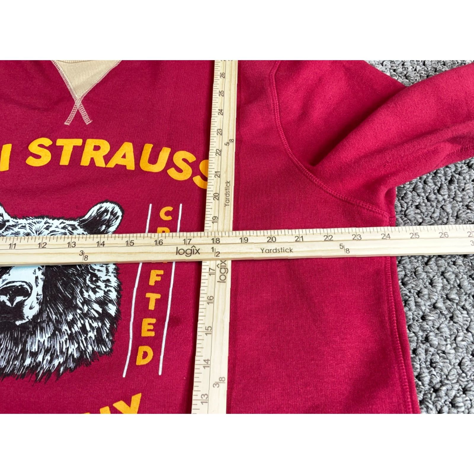 Levi's Levi's Strauss Bear Logo Sweatshirt Adult XL Red Yellow Retro Print Lightweight Size US XL / EU 56 / 4 - 5 Thumbnail
