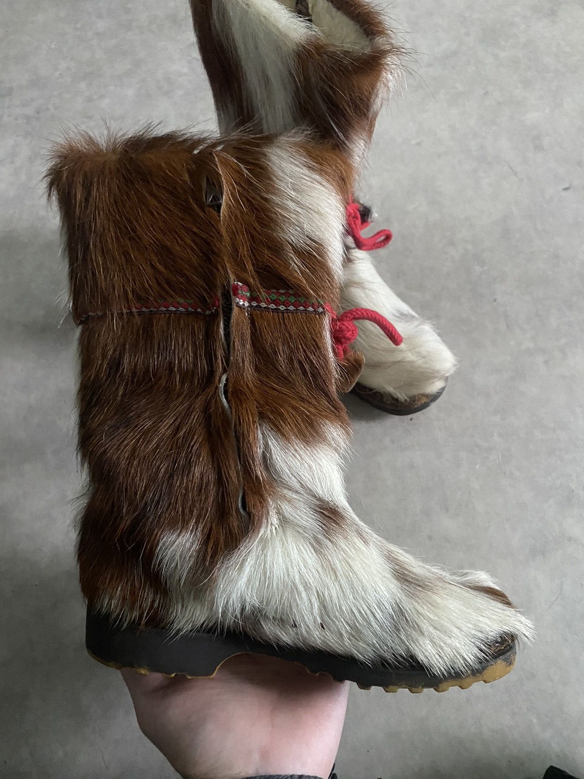 Vintage Sherpa fur boots Size US 4 / IT 34 - 5 Thumbnail
