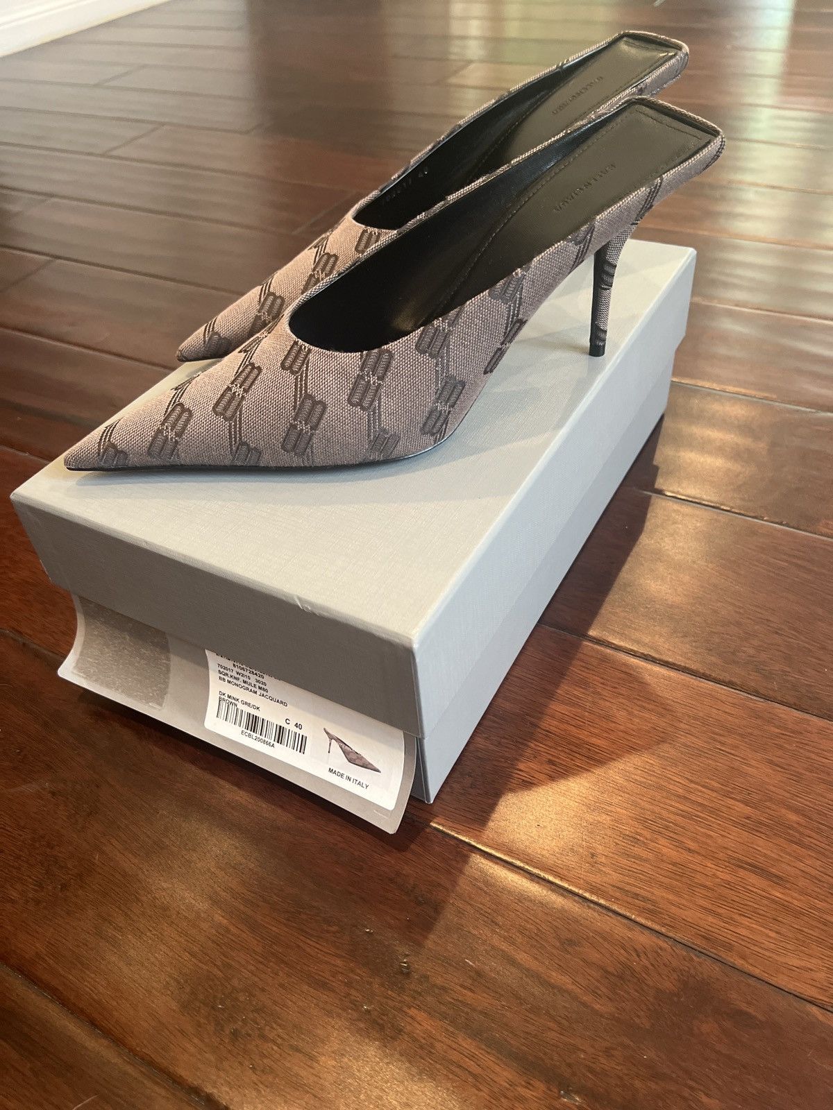 Balenciaga BB Monogram jacquard heels Size US 9.5 / IT 39.5 - 2 Thumbnail