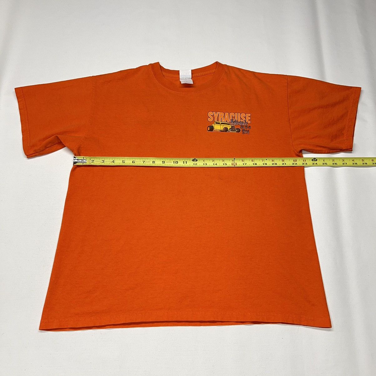 Gildan × Vintage Car Tee Shirt Orange Hot Rod Custom Auto Graphic Y2K Size US XL / EU 56 / 4 - 15 Thumbnail