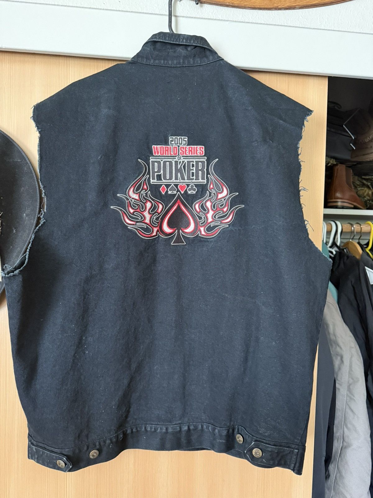 Vintage ⚡️⚡️ VINTAGE WSOP DENIM JACKET CUT OFF ⚡️⚡️ Size US XL / EU 56 / 4 - 1 Thumbnail
