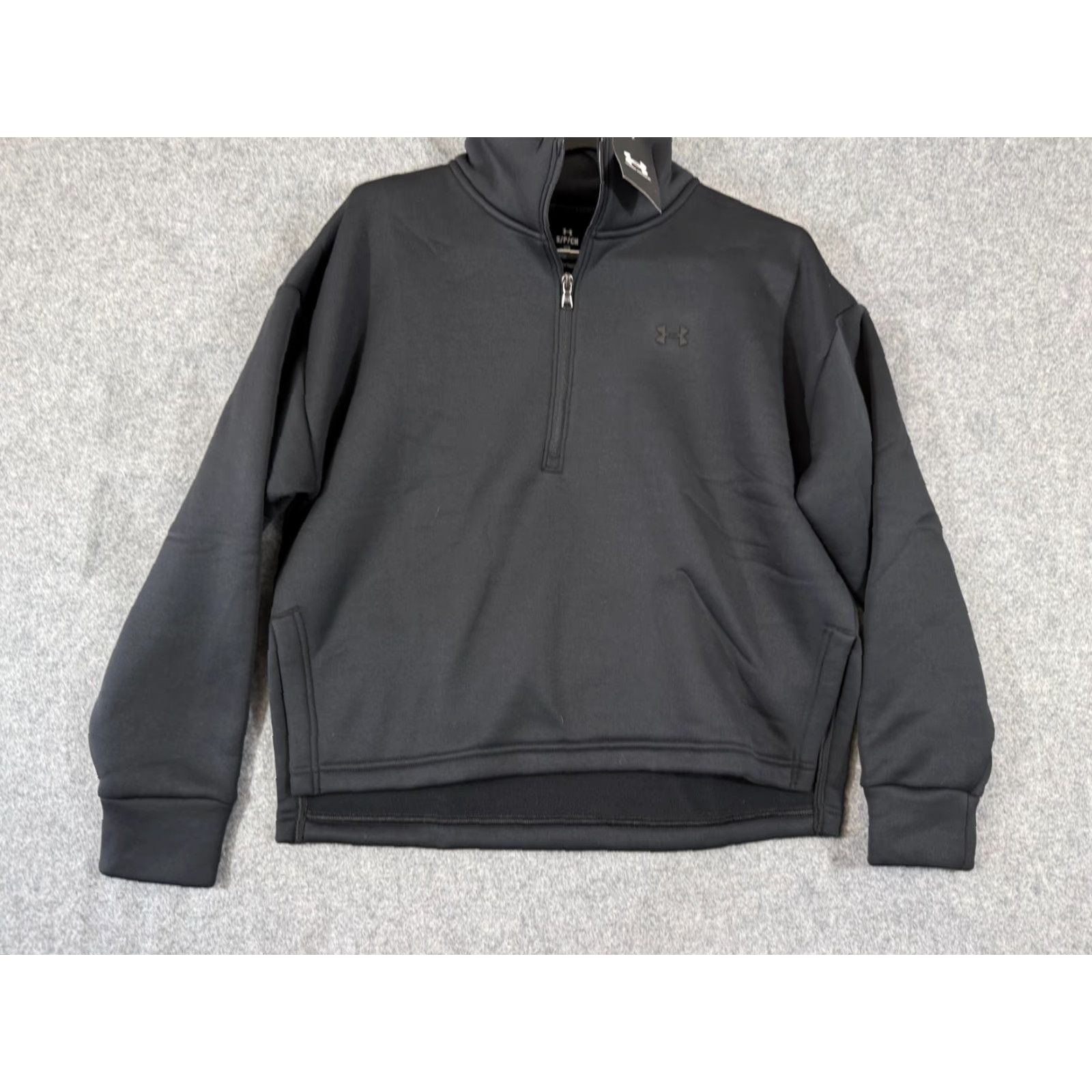 Under Armour Under Armour Fleece Jacket Womens S Black Half-Zip Pullover Mock Neck Long Sleeve NWT Size S / US 4 / IT 40 - 4 Thumbnail