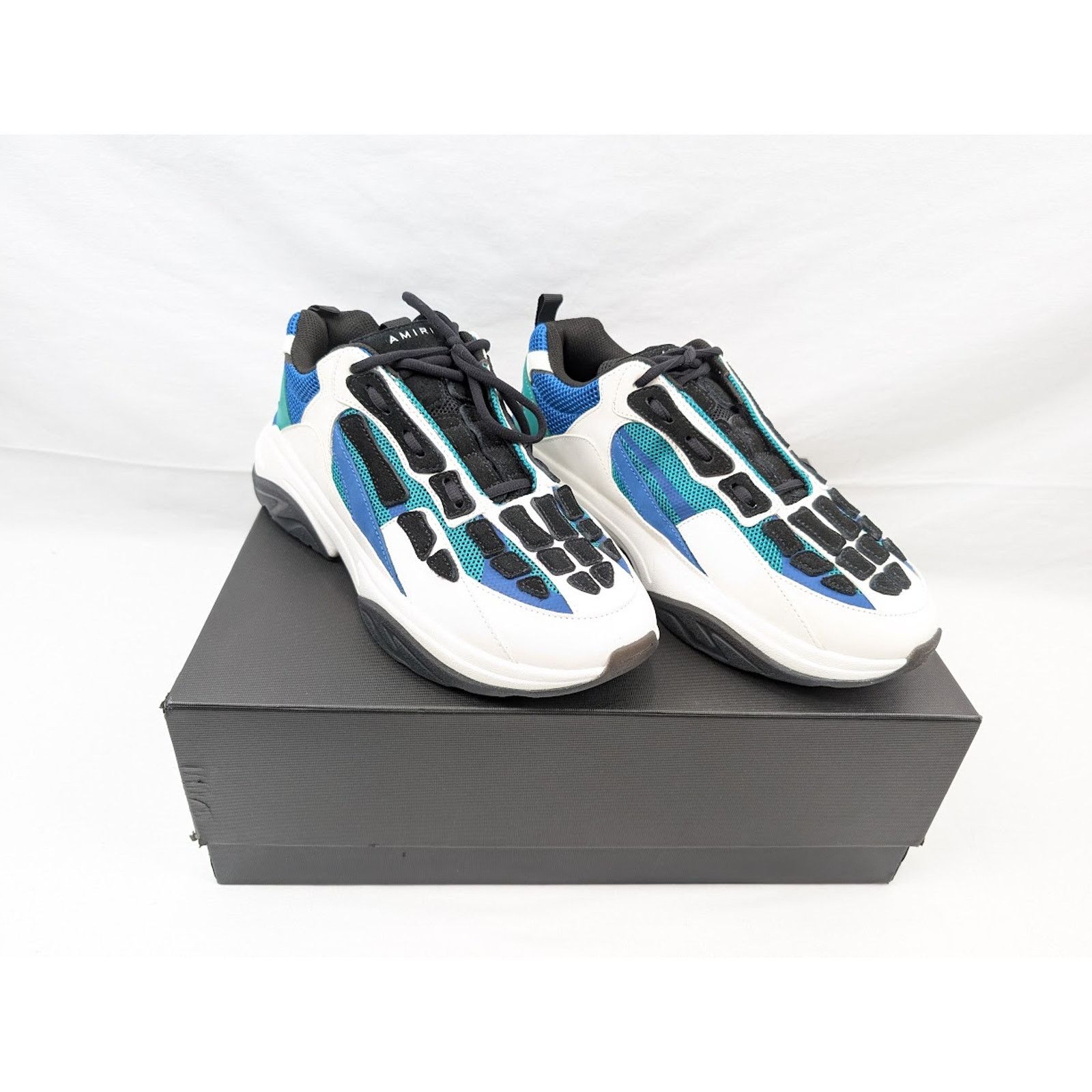 Amiri o1rshd1 Bone Runners in Teal/Blue/Black Size US 12 / EU 45 - 19 Thumbnail