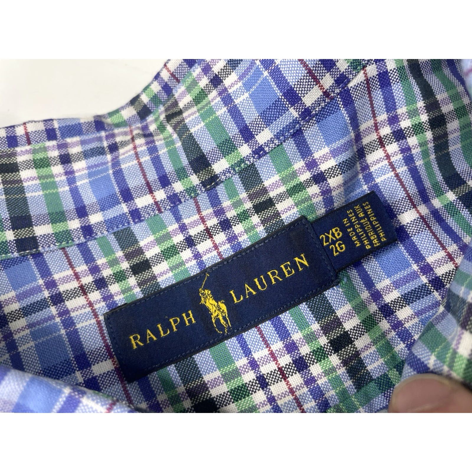 Polo Ralph Lauren Polo Ralph Lauren Shirt Mens 2XB Plaid Long Sleeve Button Down Long Sleeve Big 2X Multicolor Cotton Woven Button-Up Collared Preppy Casual Mens Size US XXL / EU 58 / 5 - 3 Thumbnail