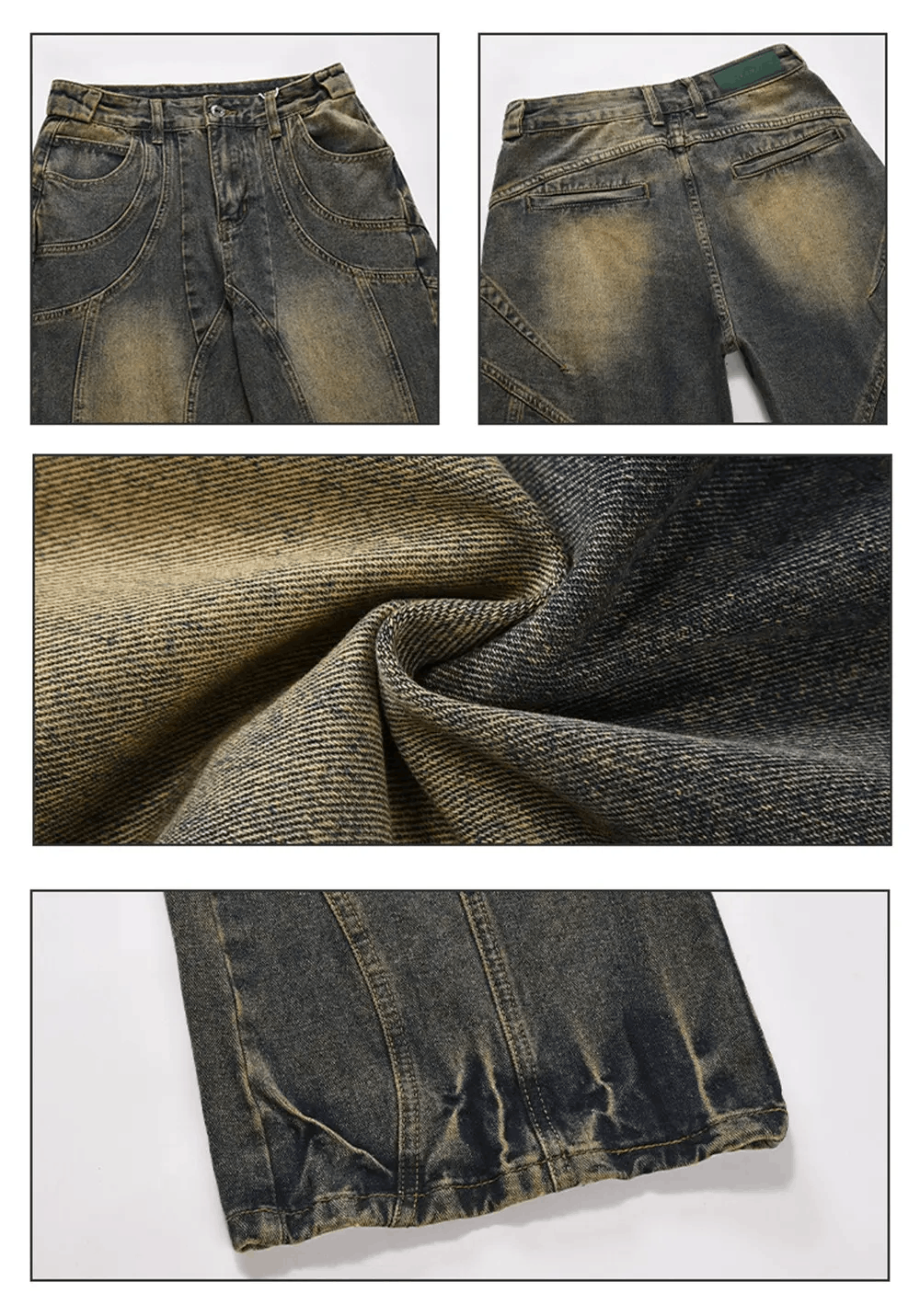 Japanese Brand × Vintage Multi Lining Acid Wash Jeans Size US 34 / EU 50 - 7 Thumbnail