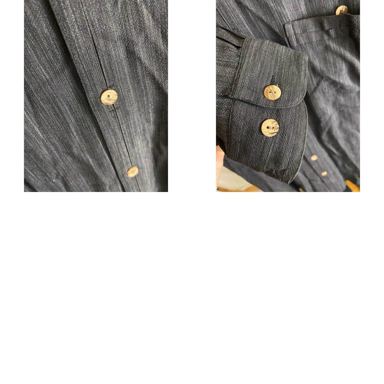 Vintage Jhane Barnes Thick Rayon LONG SLEEVE SHIRT XL Loose 18 x 36/37 Extra Large Mens White Sharp Button-Up Style Size US XL / EU 56 / 4 - 8 Thumbnail
