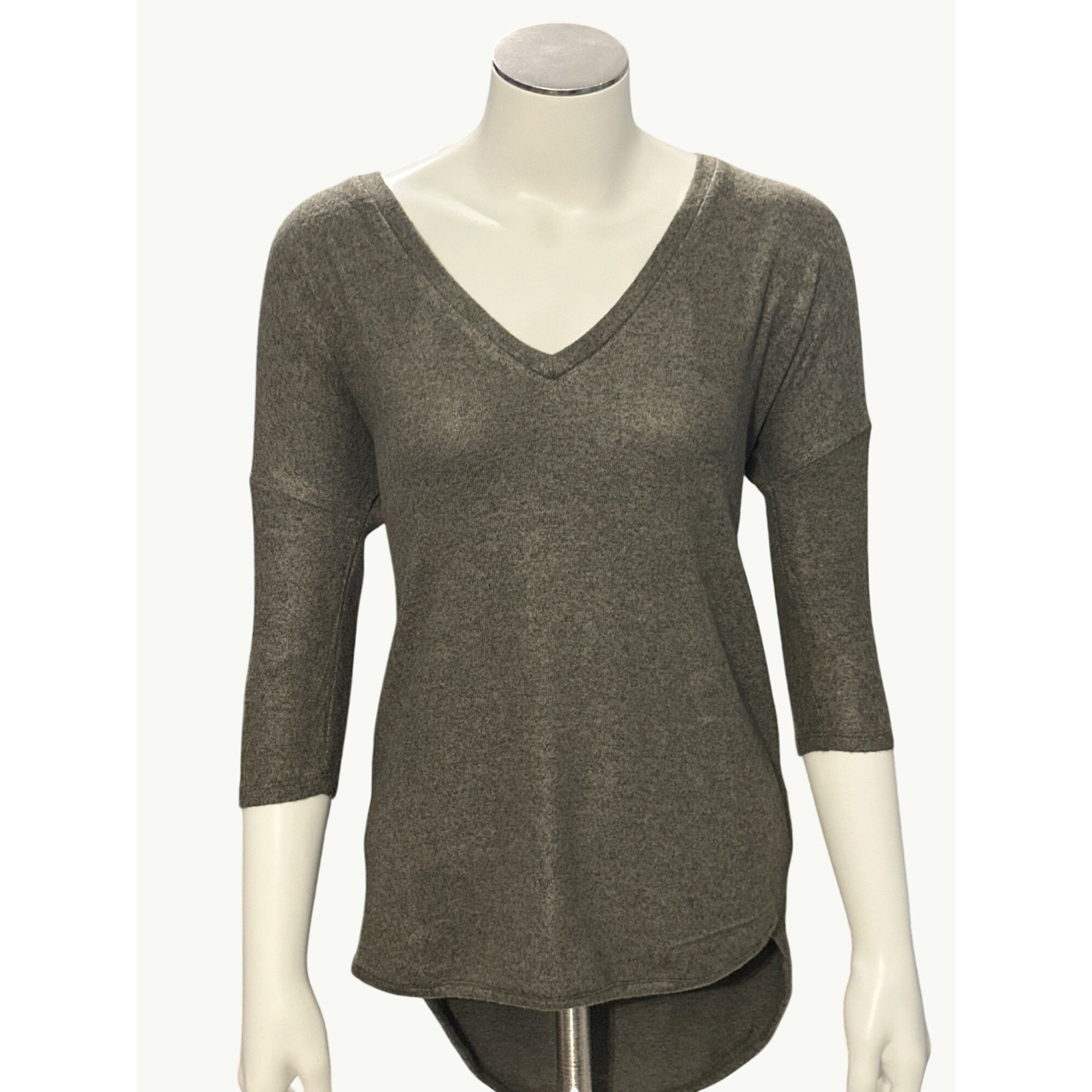 Express Express V Neck Dolman Sleeve Tunic Top XS Rayon Blend Made G Size XS / US 0-2 / IT 36-38 - 1 Thumbnail