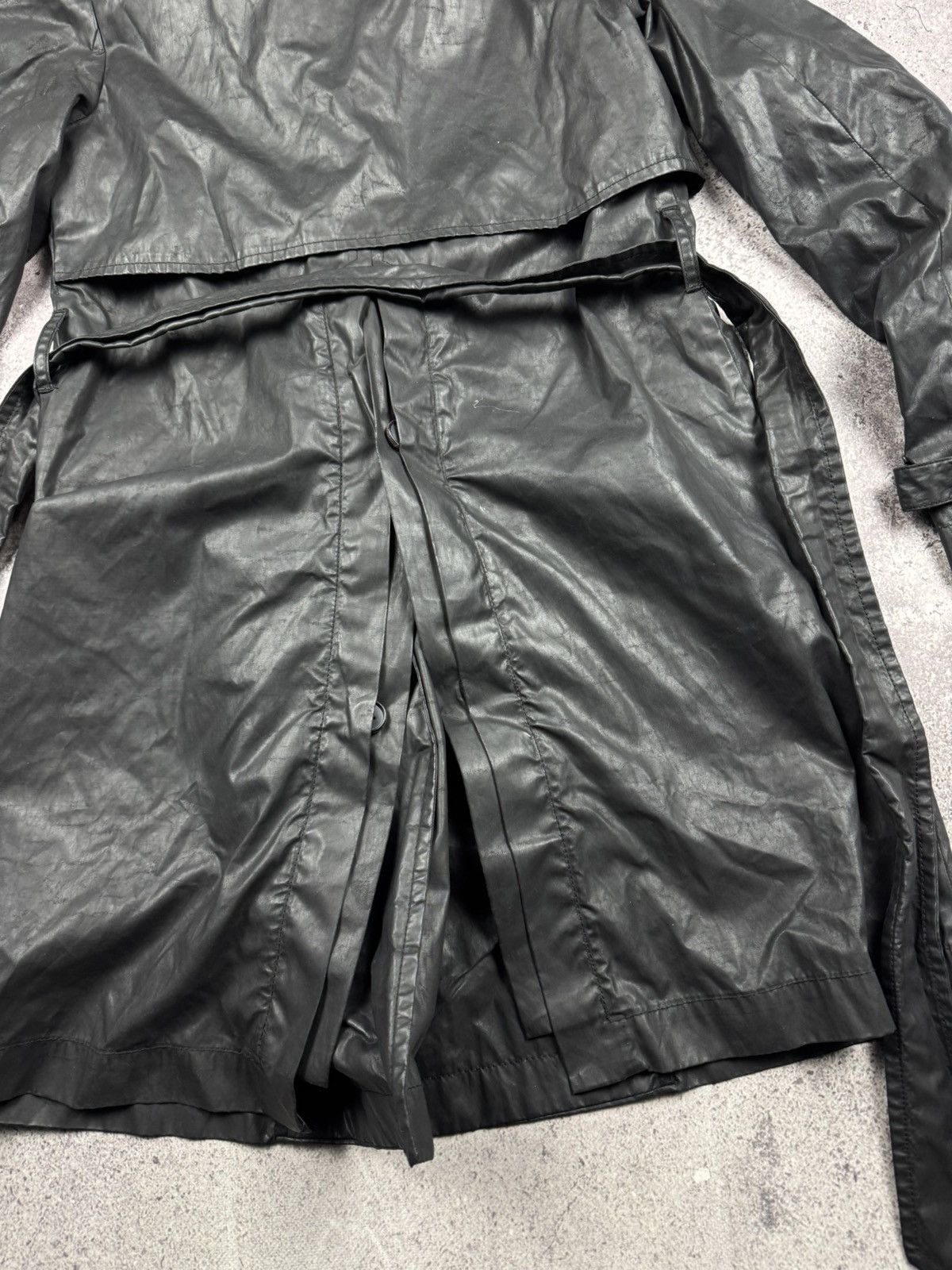 Allsaints Vintage Allsaints Y2K Black Trench coat Size XS / US 0-2 / IT 36-38 - 10 Thumbnail
