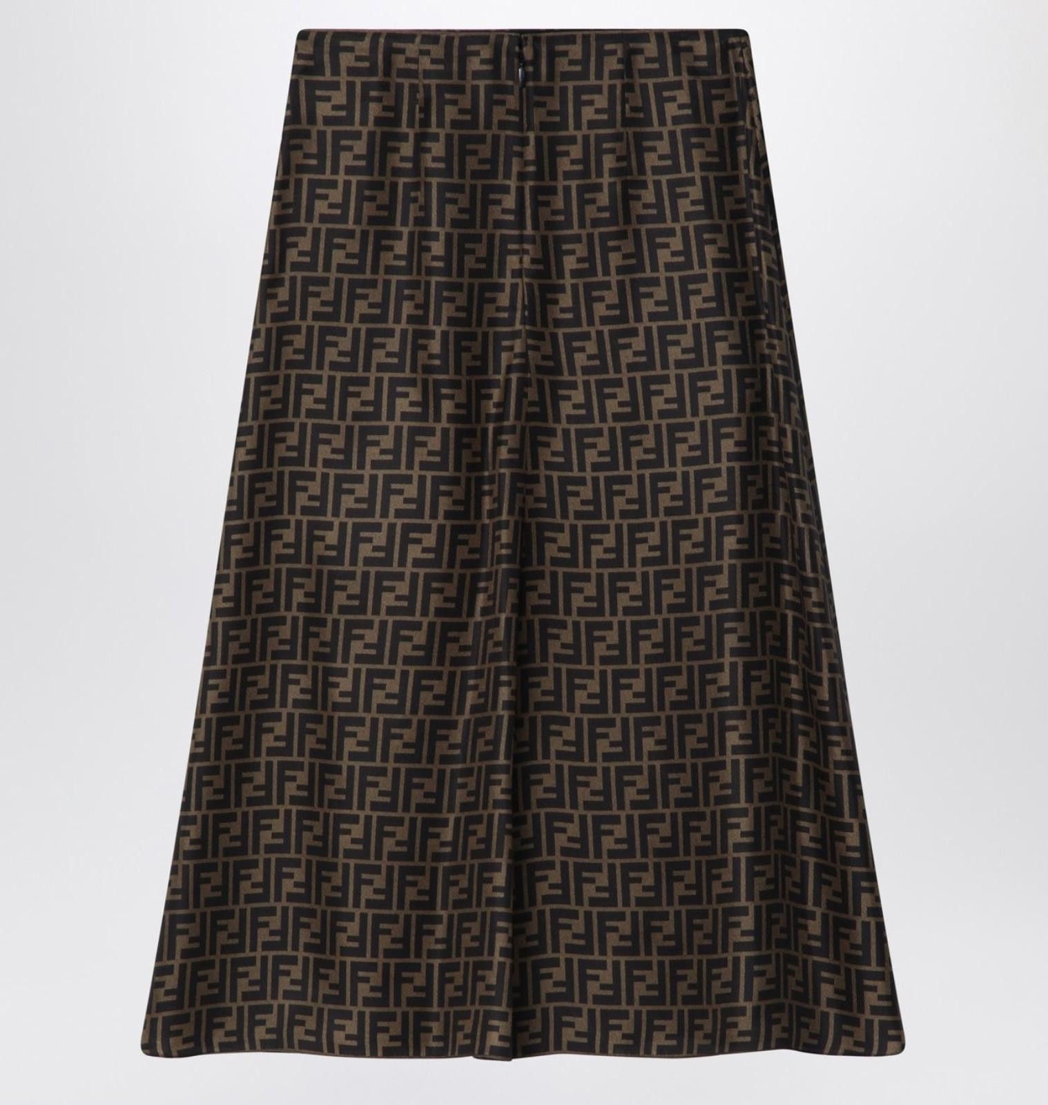 Fendi Fendi Brown FF twill skirt size 40 Size ONE SIZE - 2 Thumbnail