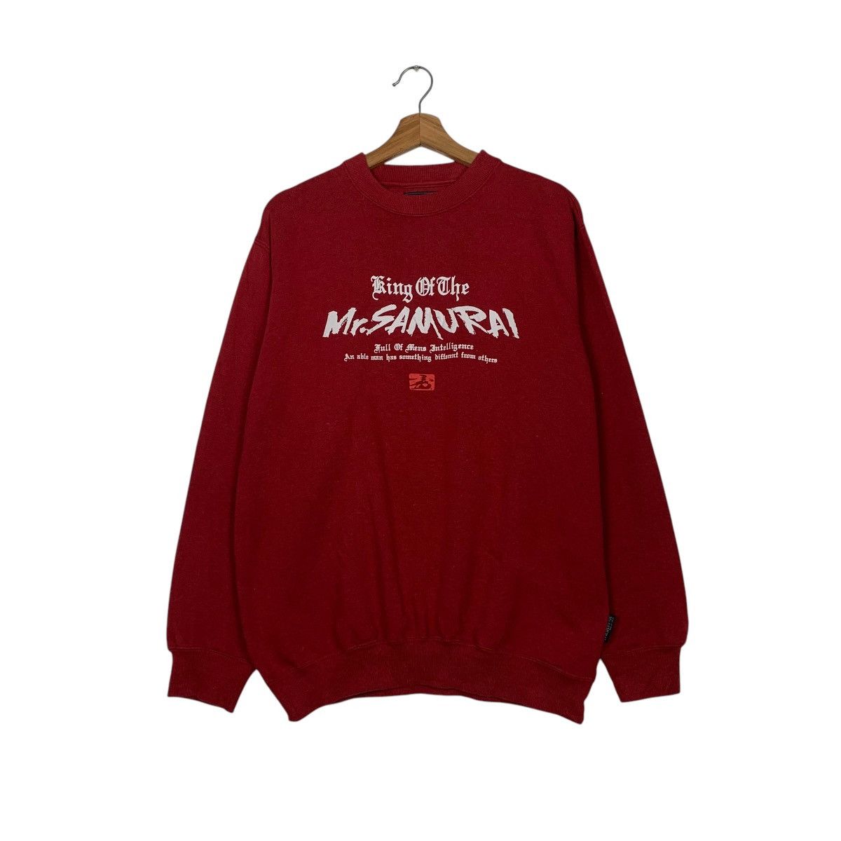 Japanese Brand Japanese Brand Mr Samurai Crewneck Red Sweatshirt Size US L / EU 52-54 / 3 - 1 Thumbnail