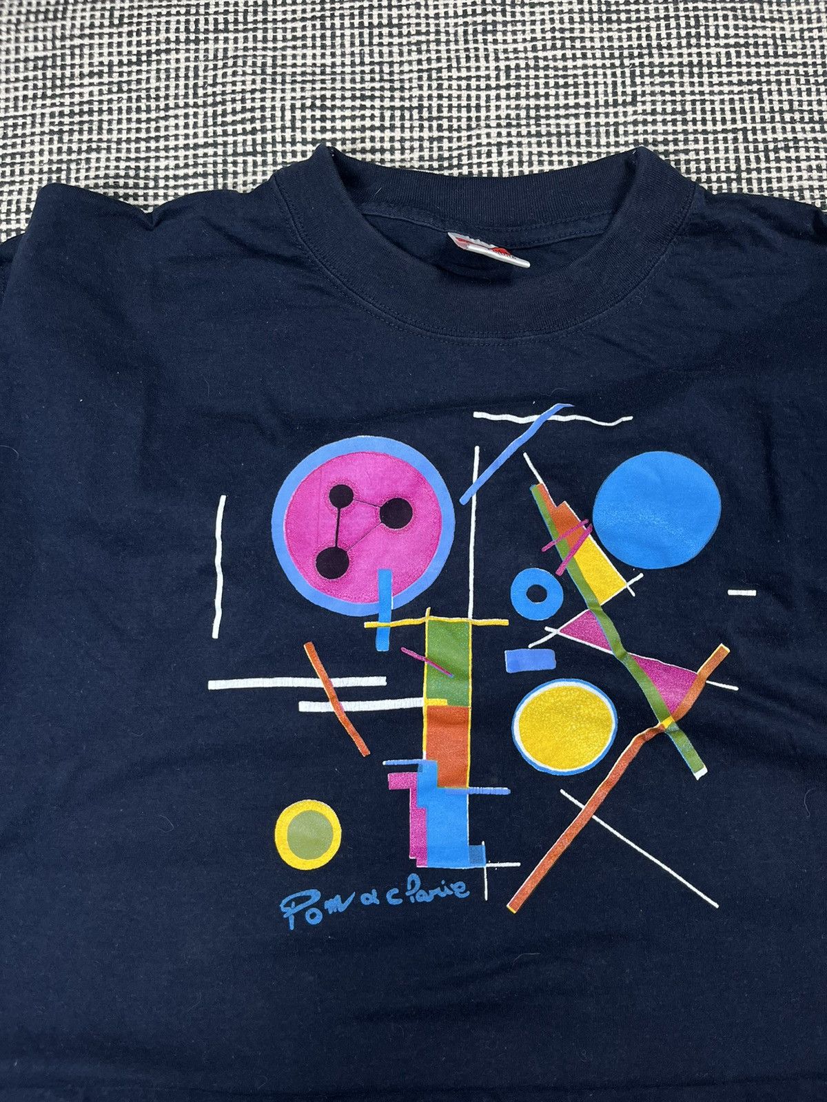 Vintage 90s Vintage geometric art t-shirt Size US XL / EU 56 / 4 - 2 Thumbnail