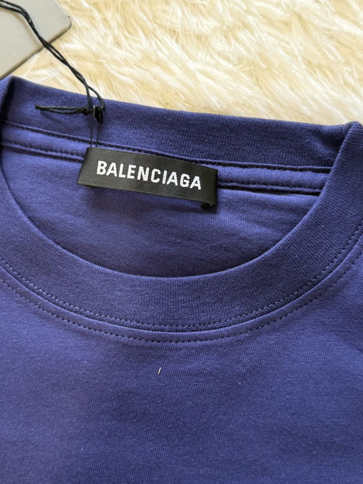 Balenciaga Balenciaga deep blue t shirt Size US XXS / EU 40 - 4 Thumbnail