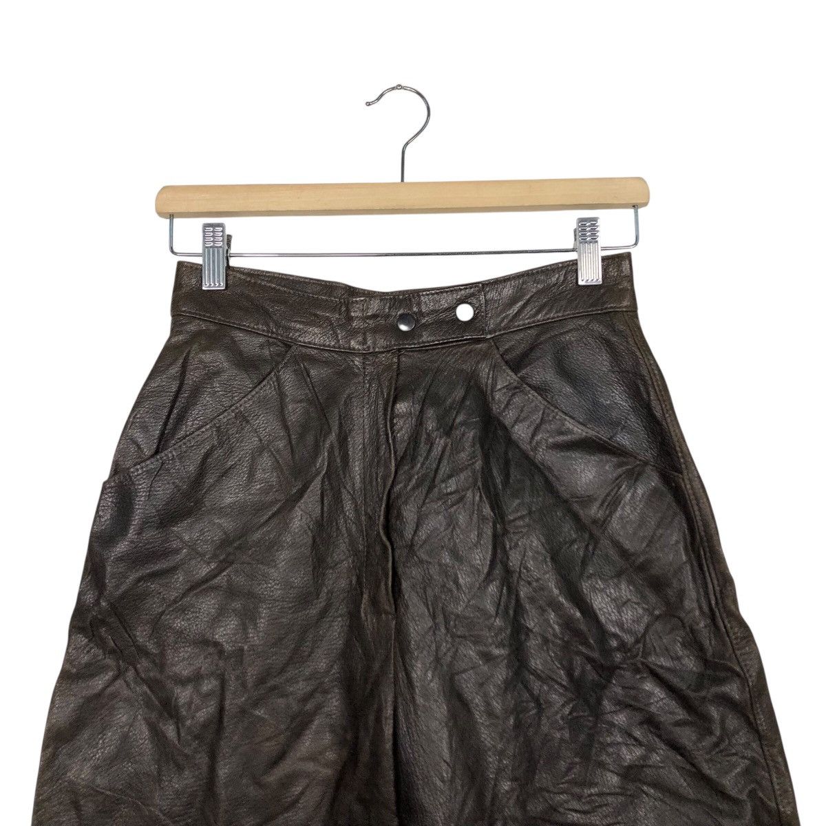 Japanese Brand 📌Vintage Biker Leather Pants Racing Maxima Issey Miyake Size US 26 / EU 42 - 3 Thumbnail