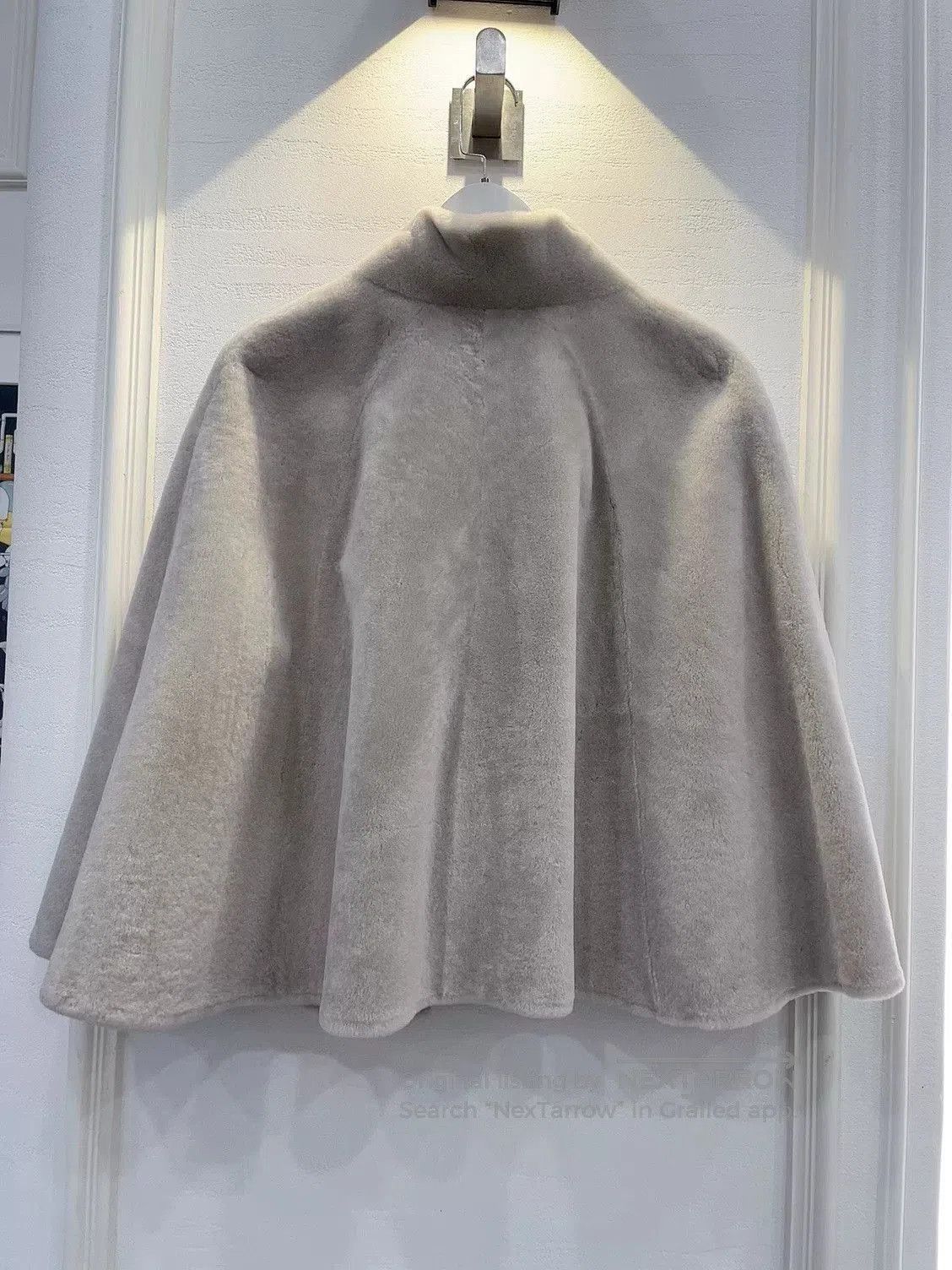 Loro Piana gray fur-lined cape by Loro Piana. Size US S / EU 44-46 / 1 - 2 Thumbnail