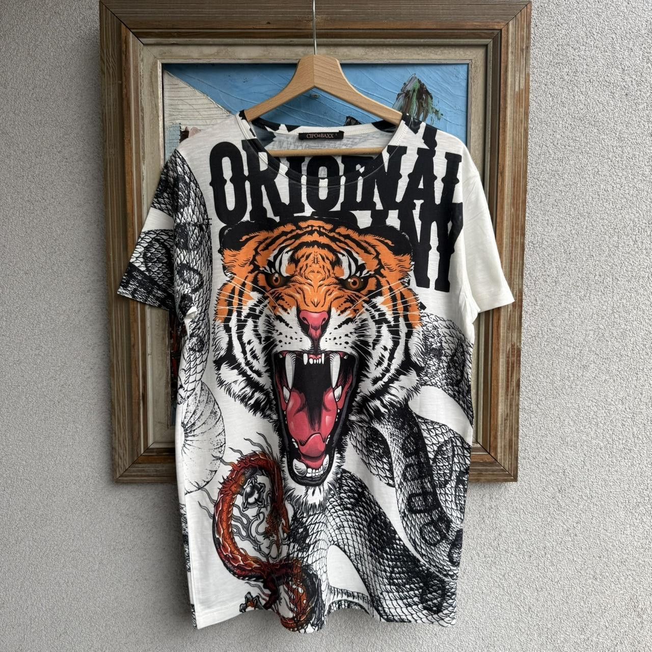 Vintage Cipo & Baxx white tiger skull dragon graphic Size US L / EU 52-54 / 3 - 1 Thumbnail
