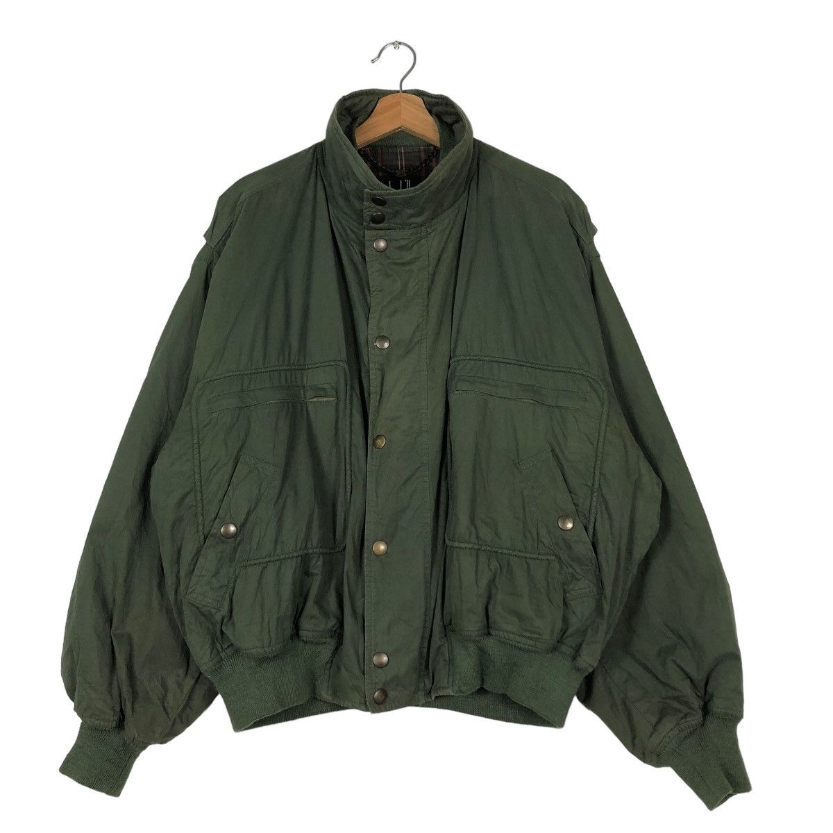 Japanese Brand 🔥Vintage Bomber Jacket Dunhill Made in Italy Blanket Tartan Size US M / EU 48-50 / 2 - 1 Thumbnail