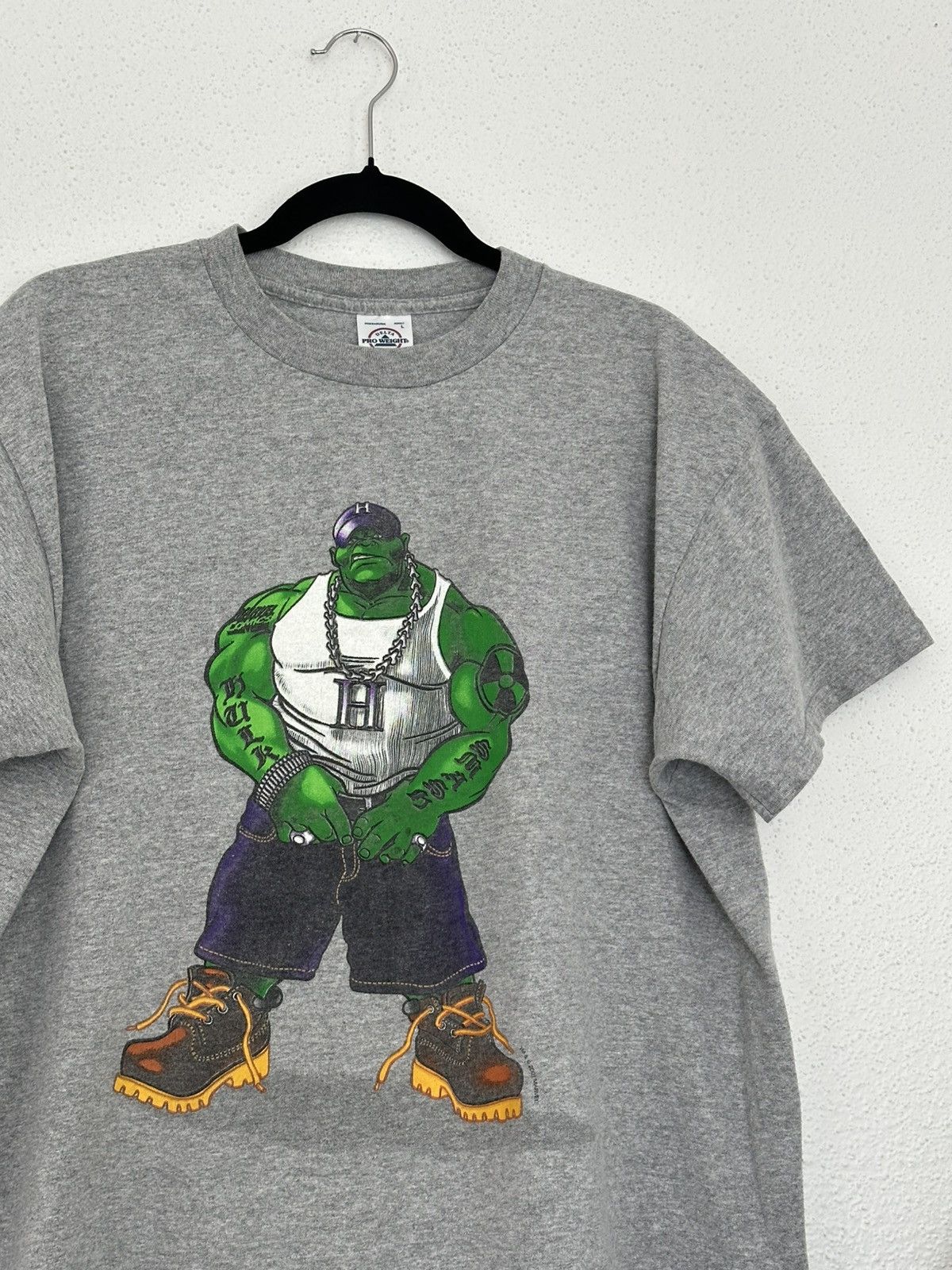 Marvel Comics Vintage 2001 Marvel Hulk Hip Hop Hood Hulk Timbs Large Y2K Size US L / EU 52-54 / 3 - 2 Thumbnail